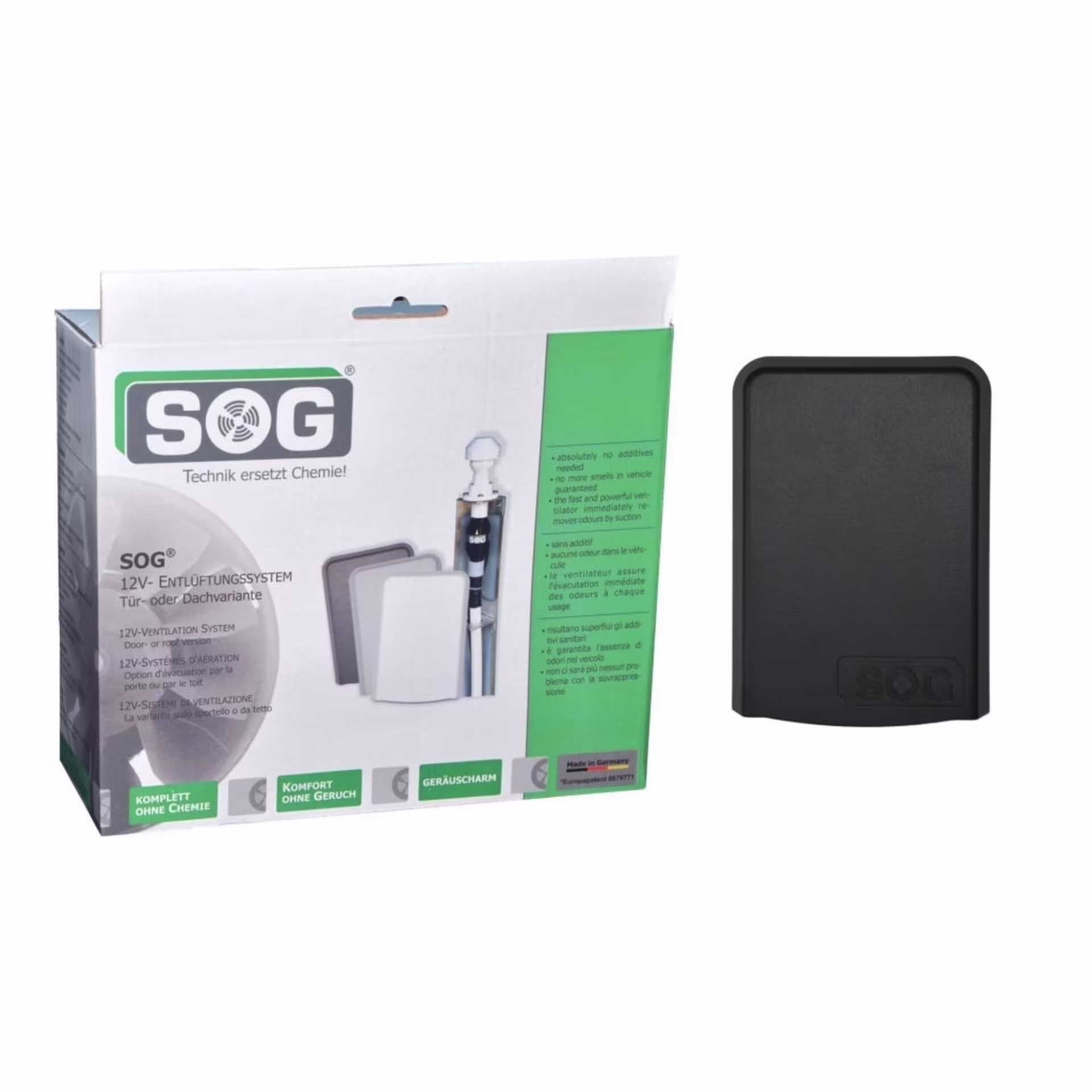SOG Typ H (C220) Toilettenentlüftung Türvariante schwarz