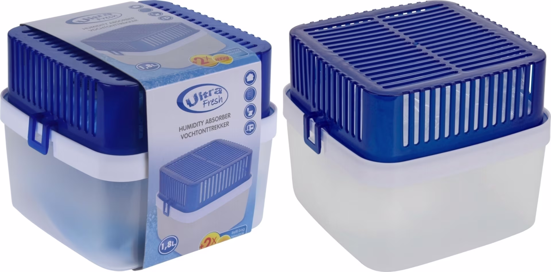 Luftentfeuchter 1800ml mit 2 Nachfüllbeuteln