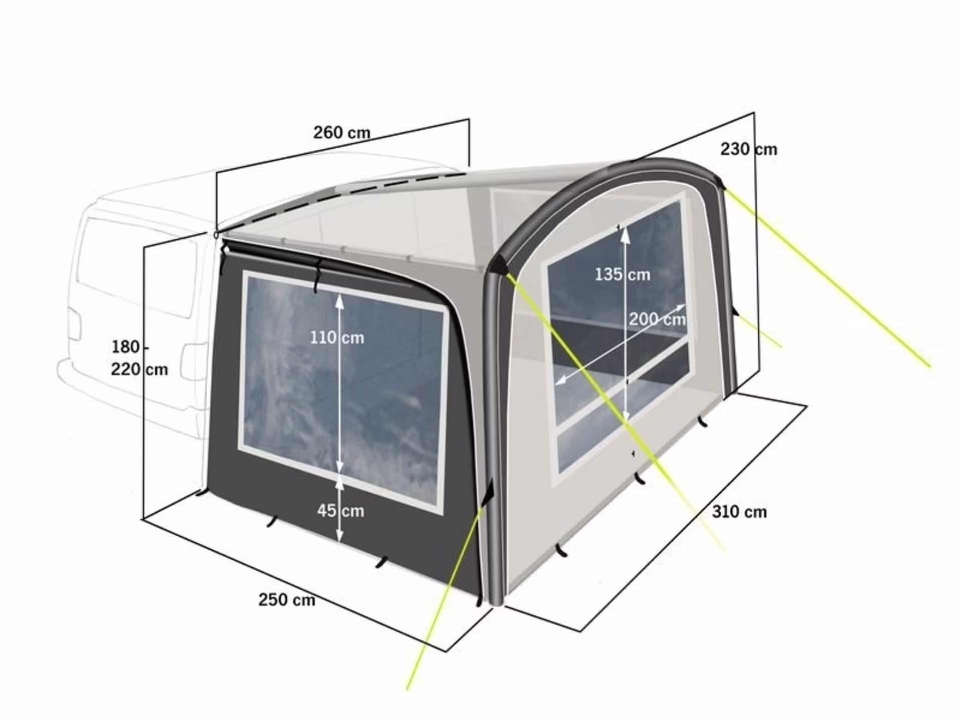 Sonnensegel und Vorzelt für VW- und Campingbusse - Antigua Air