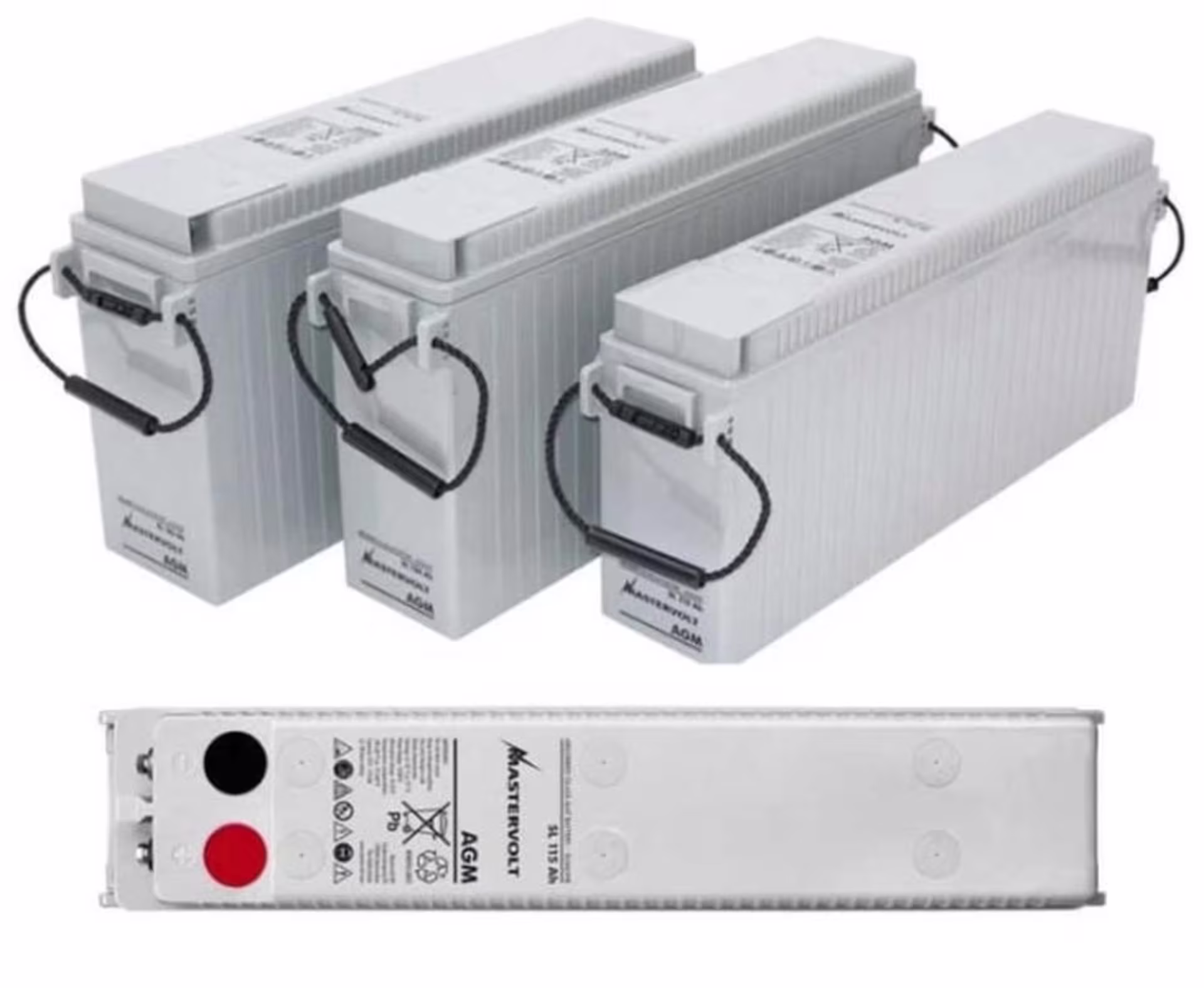 AGM SlimLine Batterie 185Ah für flache Doppelböden und liegende Montage