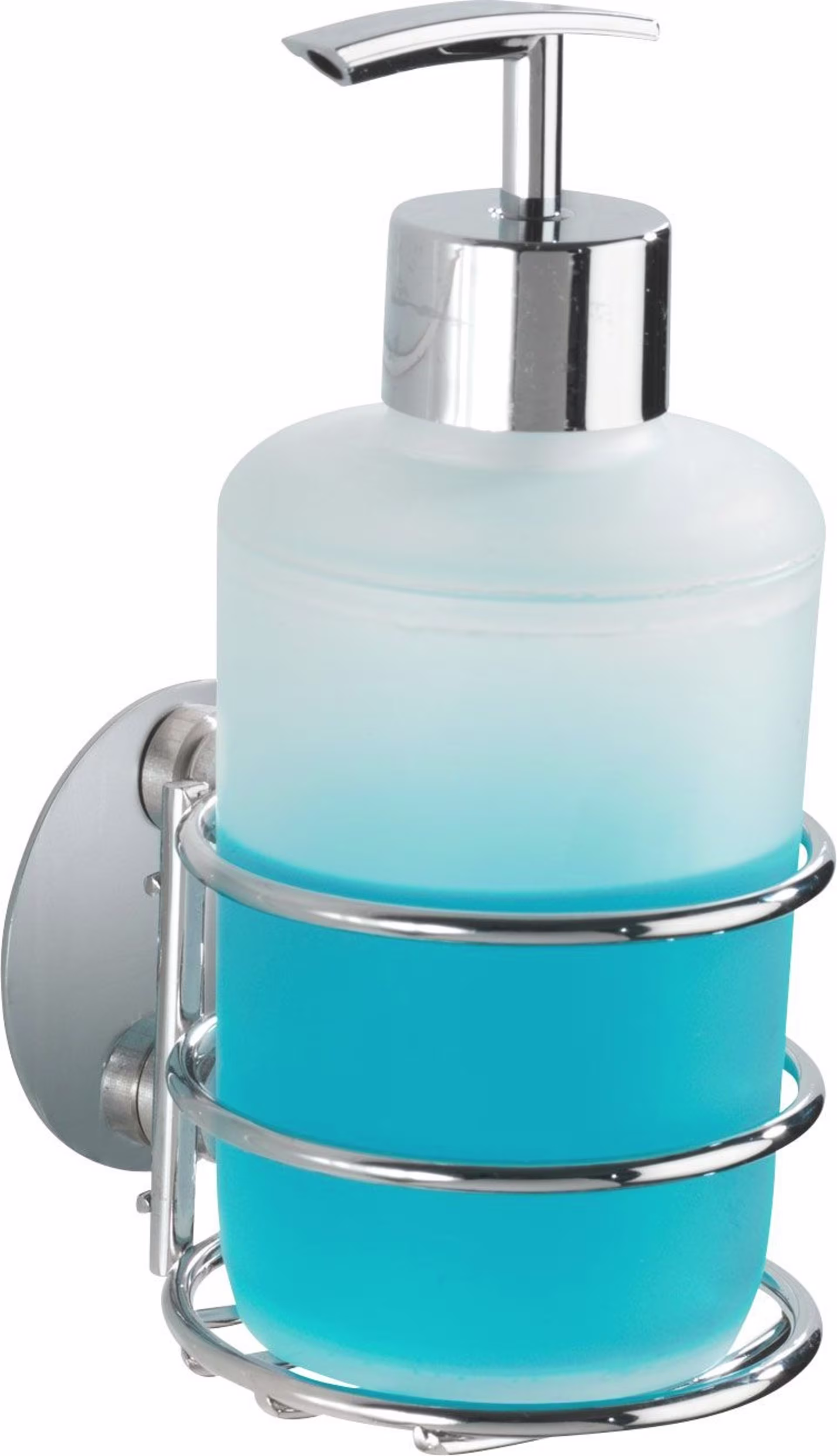 Wenko Turbo-Loc Seifenspender mit Edelstahl Wandhalterung 285 ml