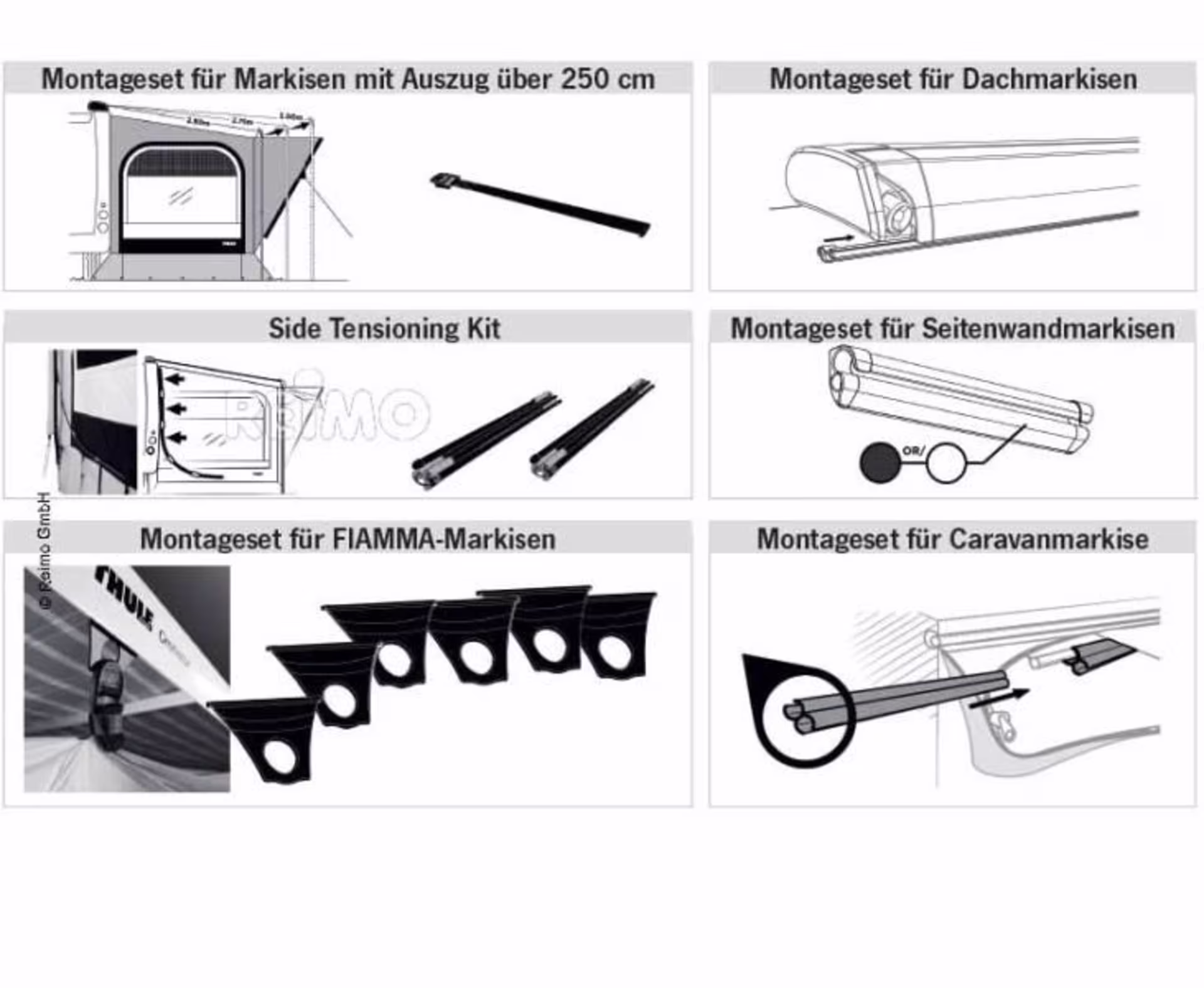 Thule Quickfit/EasyLink fixation latérale 2 pièces