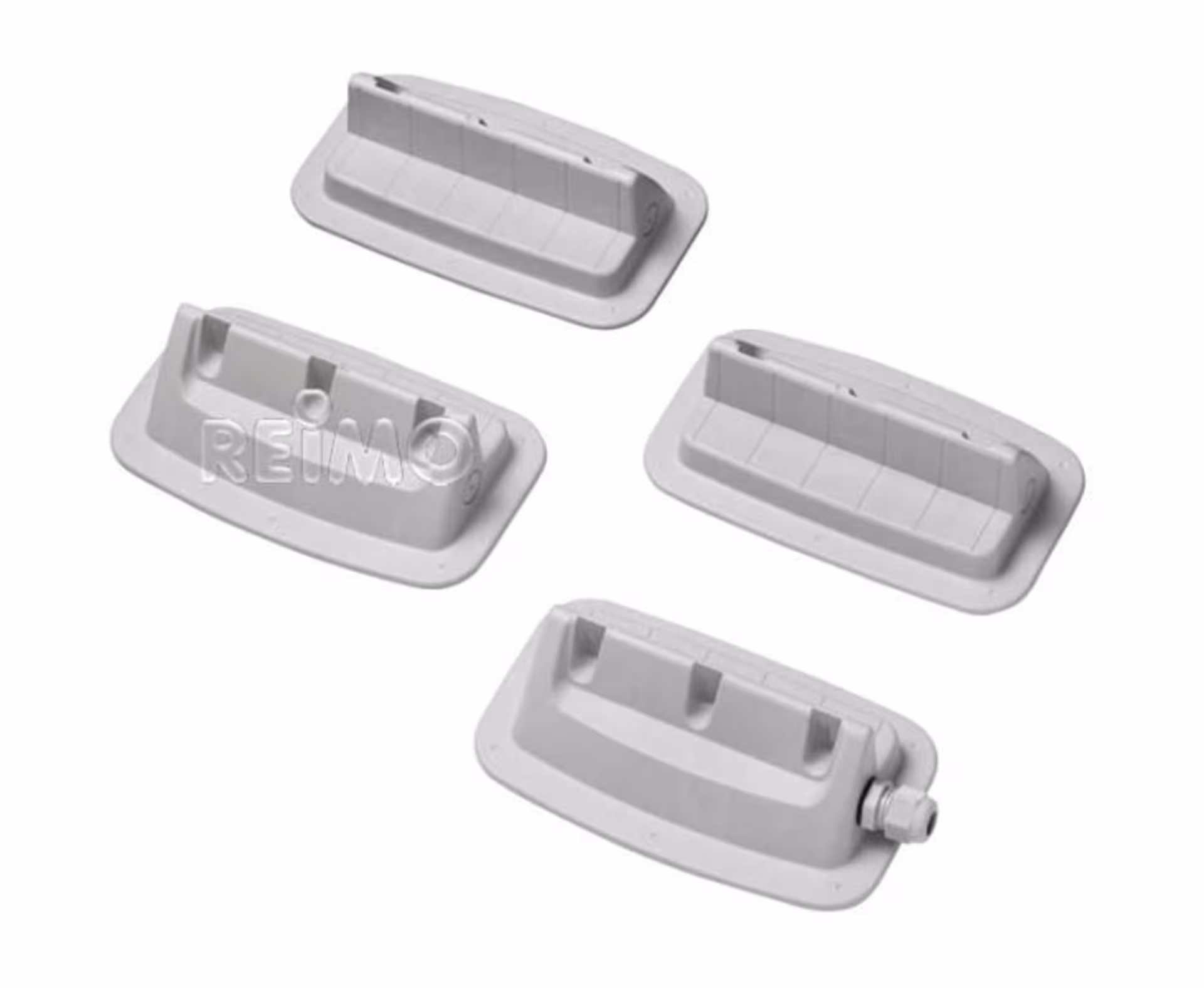 Kit de support solaire avec traversée de toit intégrée, 4 pièces, en gris