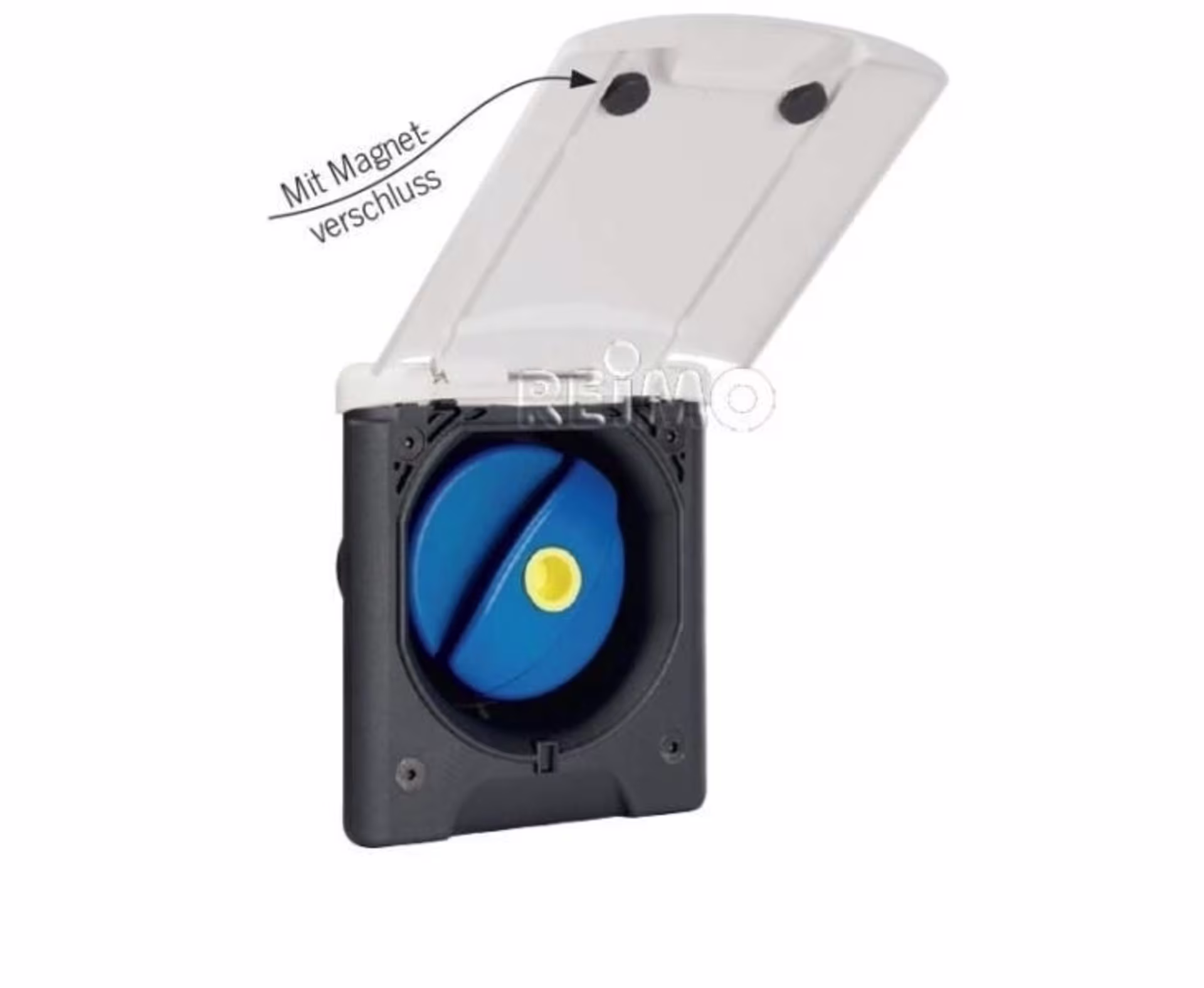 Einfüllstutzen mit Magnet-Klappe weiss, o. Deckel+