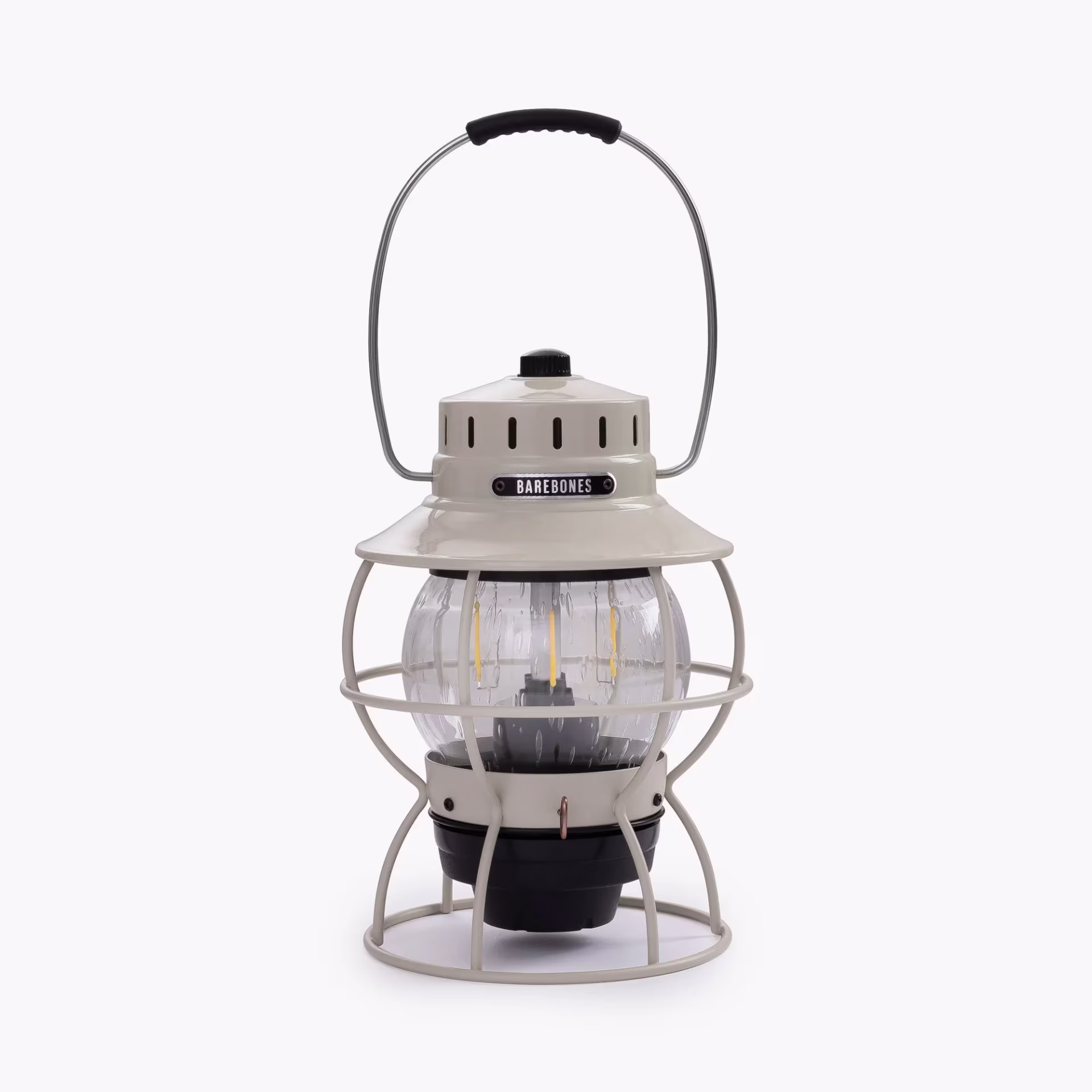 Barebones Railroad Lantern vintage white