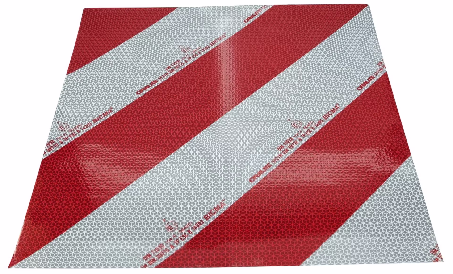 Selbstklebefolie-Set (2 Stk. L+R) rot/weiss 423 x 423 mm