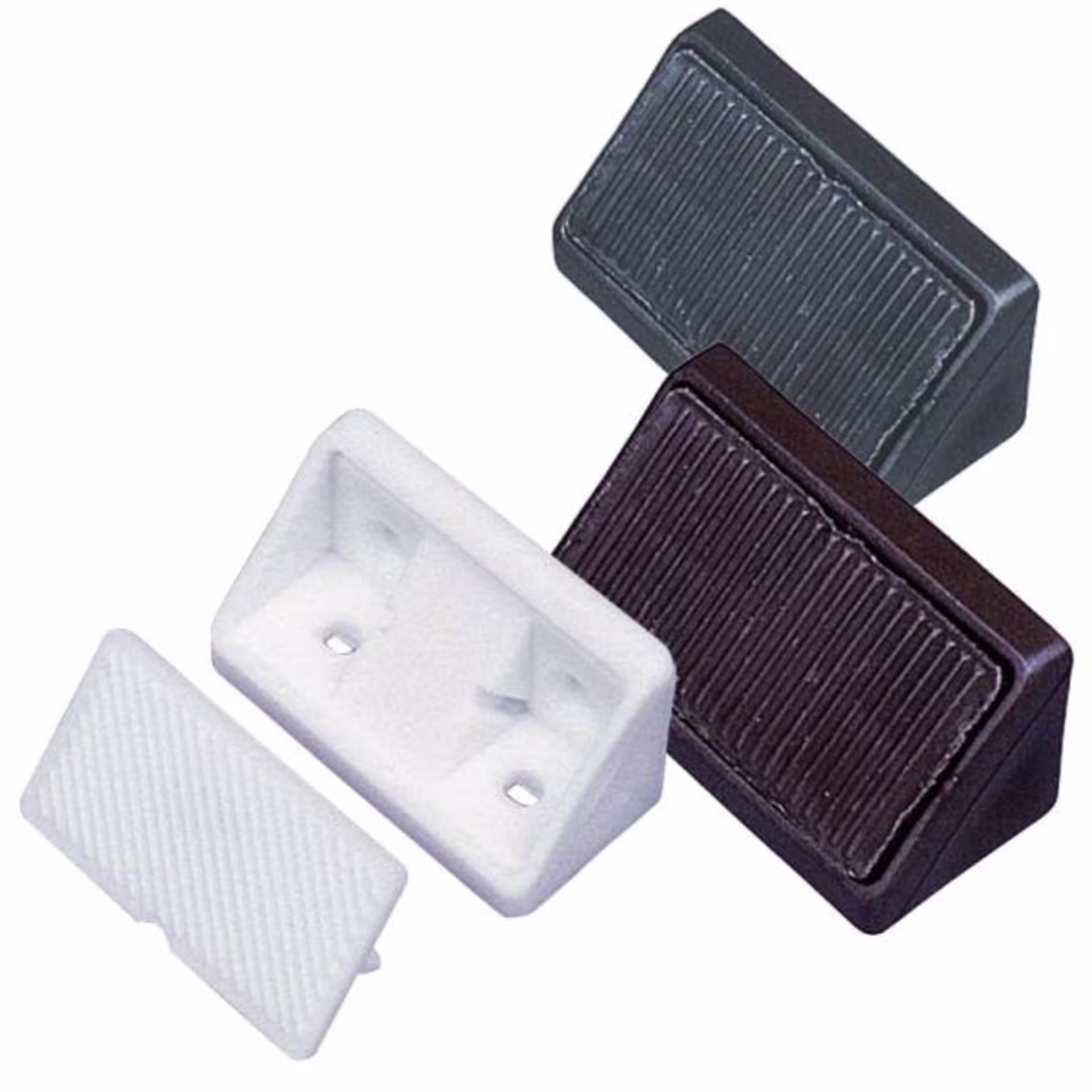 Connecteur de meuble avec capuchon pour l'autoconstruction de camping-cars, gris clair