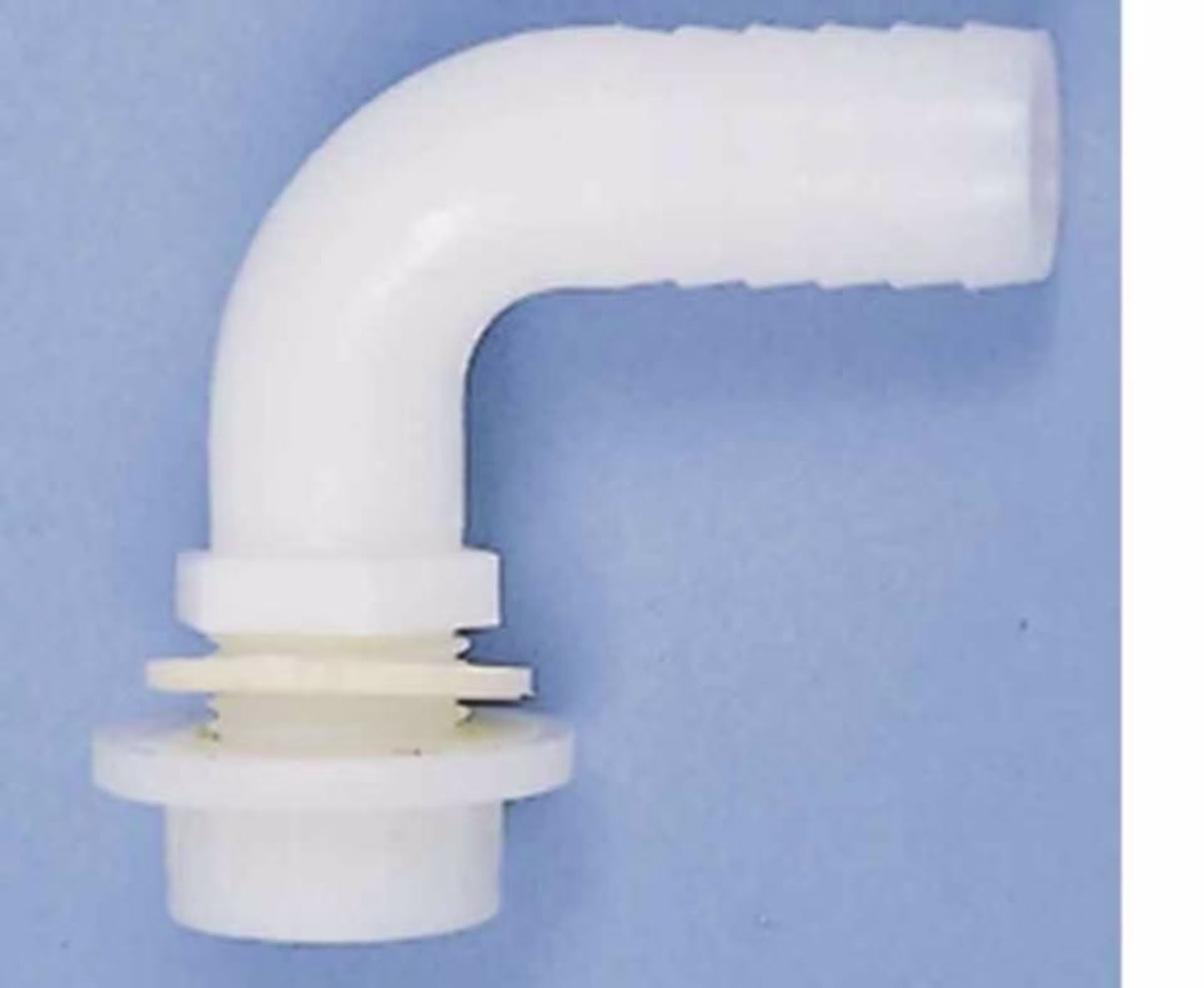 Tankanschlussverschraubung für Abwasserschläuche, 25 mm, gewinkelt