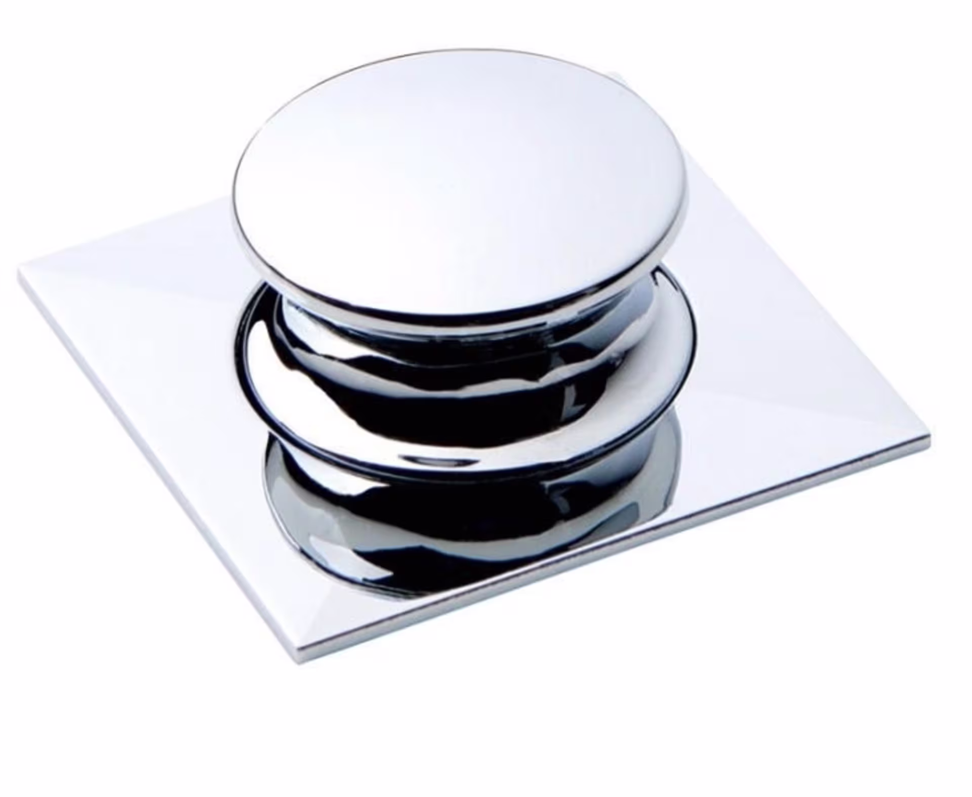Möbelschloss Push Lock für Türstärke 14-16 mm, chromfarben aus ABS-Kunststoff