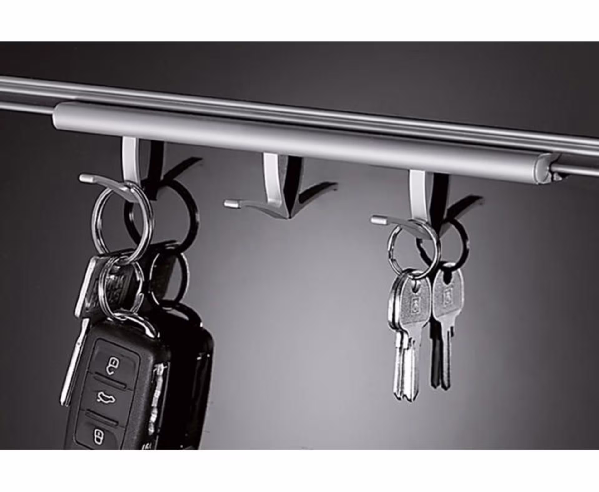 Aluminium Führungs- und Hakenleiste für Profilleiste (53425) - 3 Haken, 200 mm