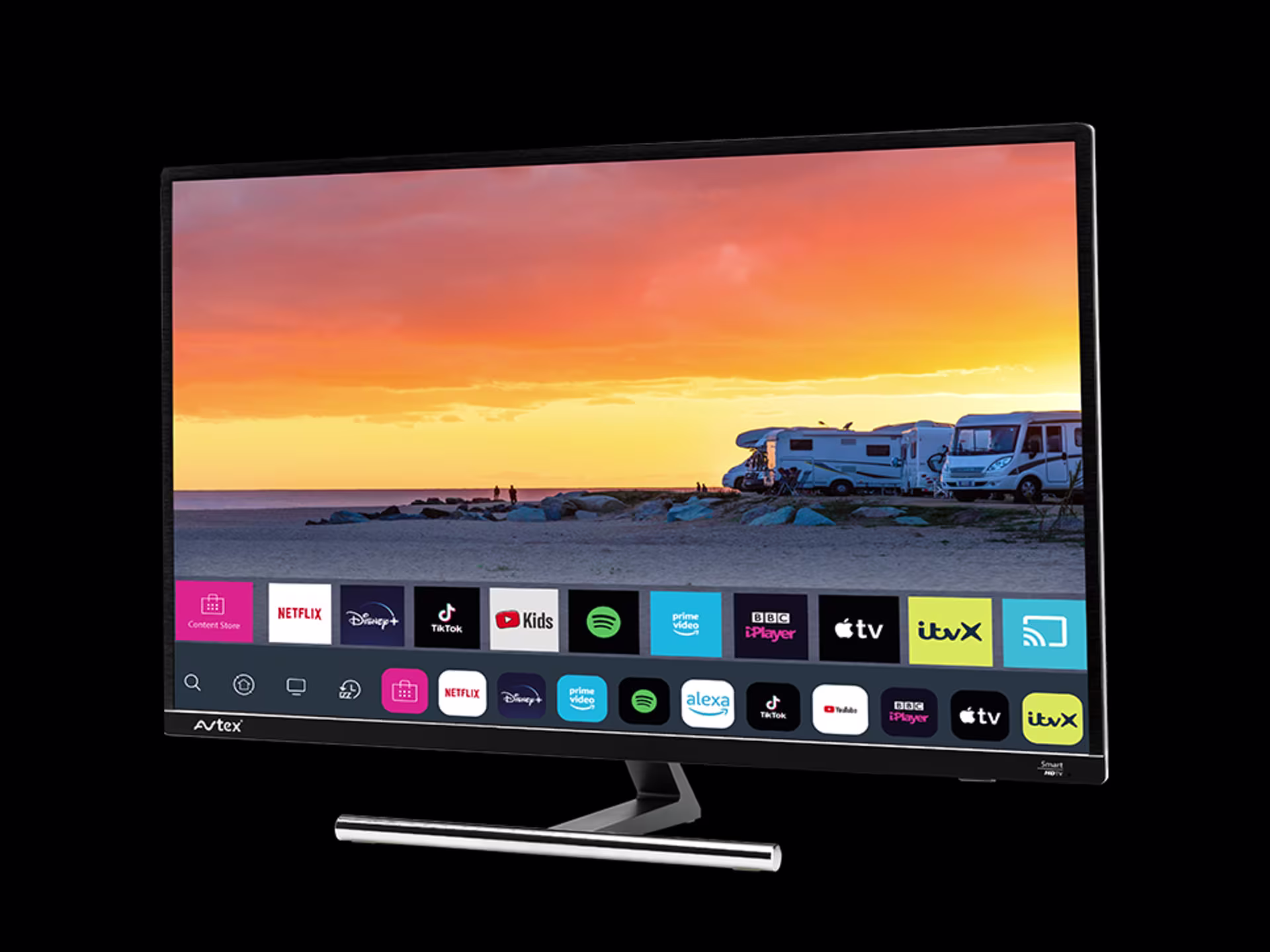 12V Fernseher 27" Webos Full HD Smart TV, o.Standfuß/ 230V Kabel