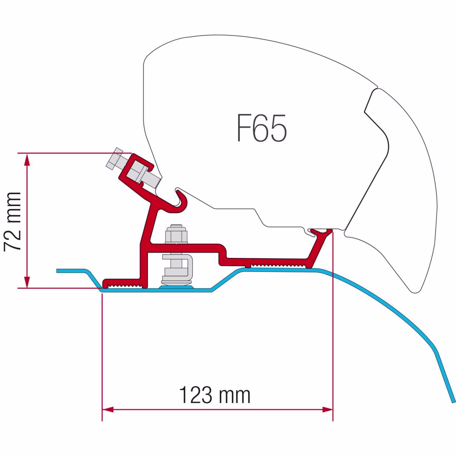 F65/F80 Kit Fiat Ducato - Citroen Jumper - Peugeot Boxer (High Roof Super Long) (ab 06/2006)