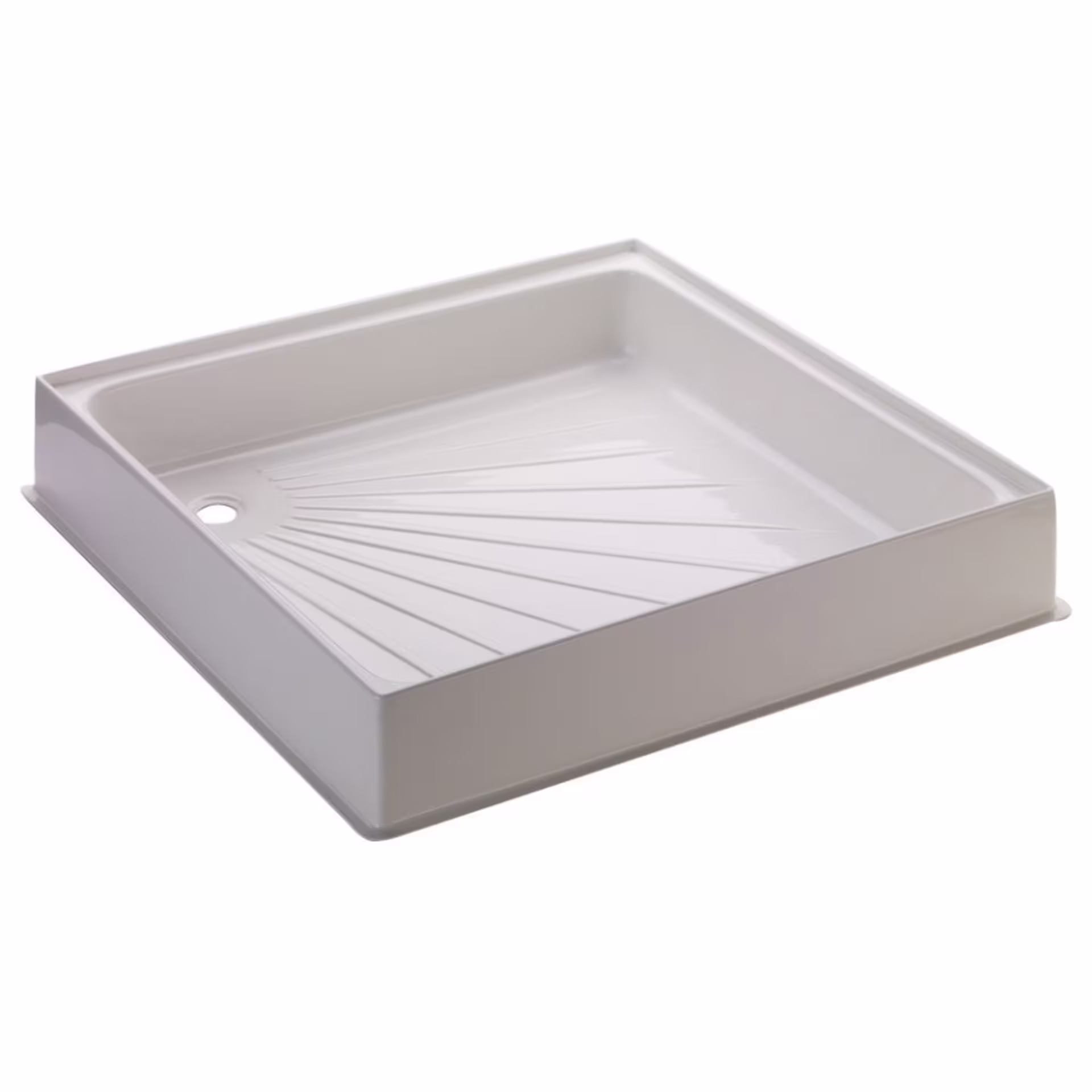 Bac de douche blanc, 600 x 100 x 600 mm