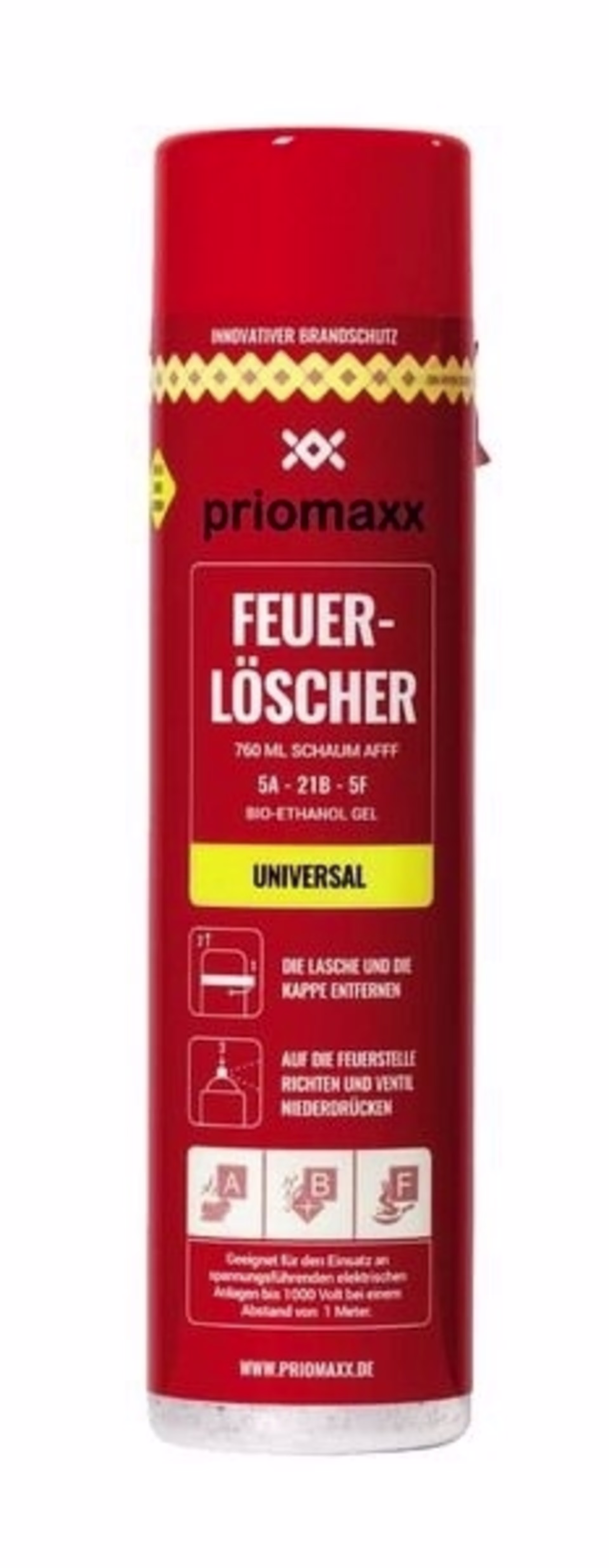 Priomaxx Universal Feuerlöschspray 760 ml für A,B+