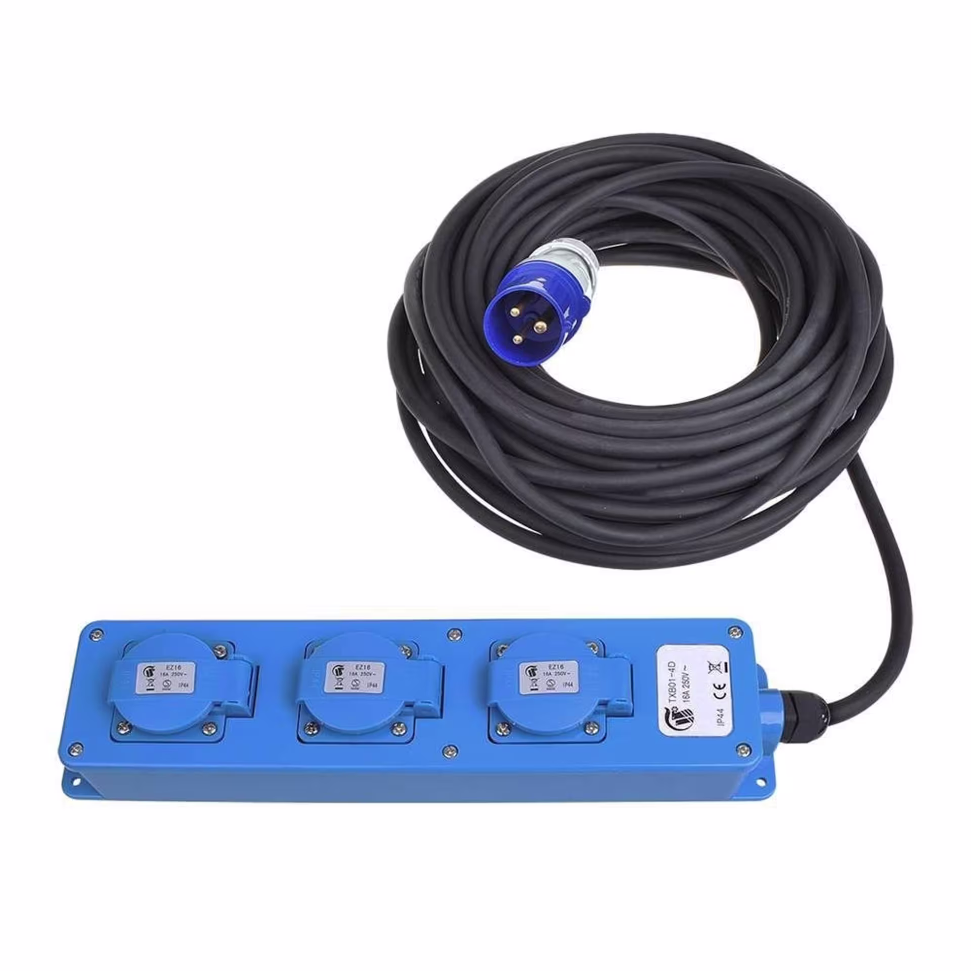 PAT CEE 3 fach Steckdosenleiste 20 Meter 2 x Schuko und 1 x 2 USB