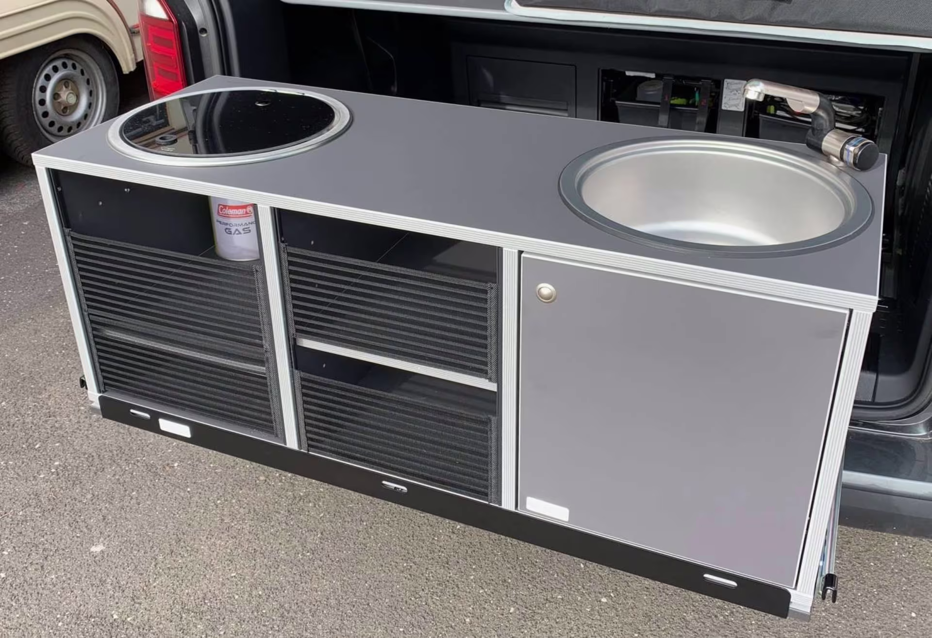 BusBoxx küchenBOXX cube Küchenmodul für Heckauszug Large