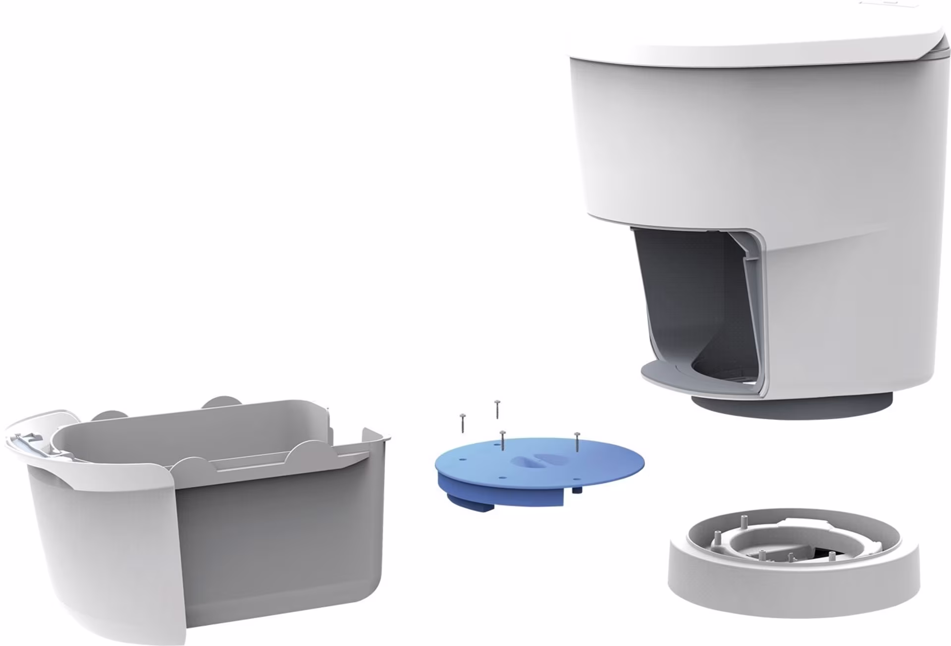 Clesana Toilette C1 mit Rund Sockel Beuteltoilette Trockentoilette 12 V