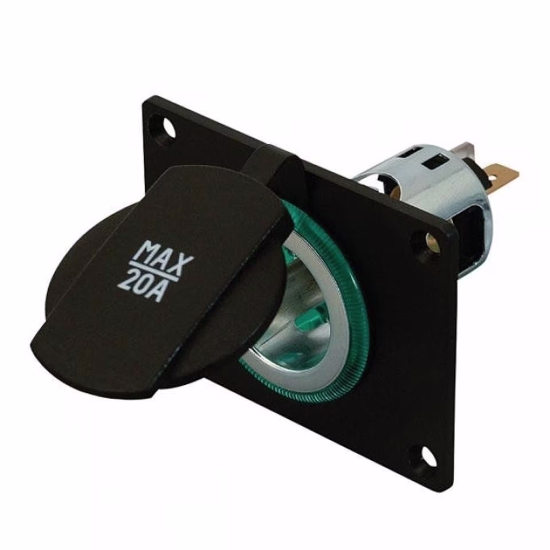 Power Steckdose 12-24V mit Montageplatte