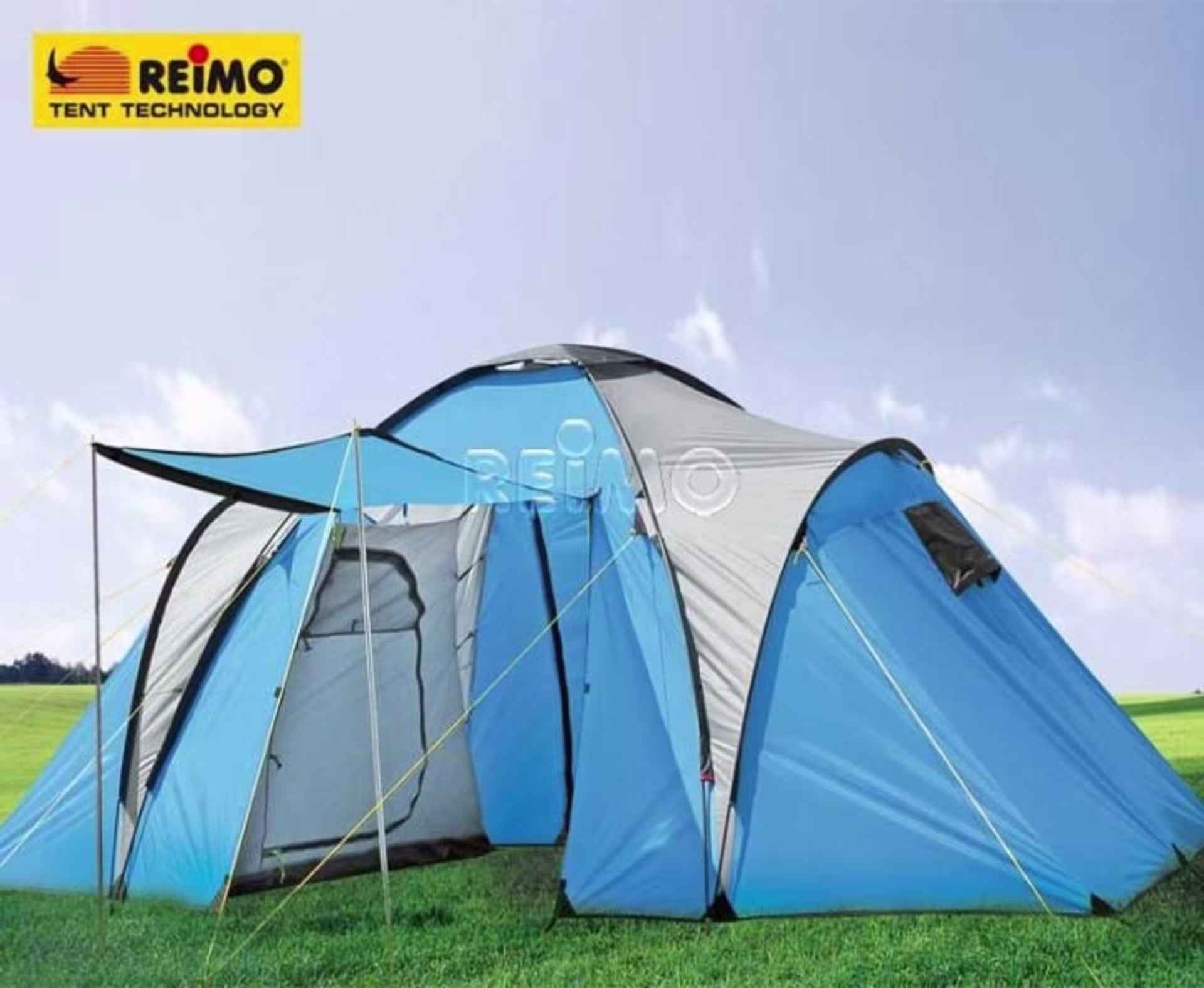 Reimo Creastone Peak tente familiale à dôme 4 personnes avec 2 cabines de couchage