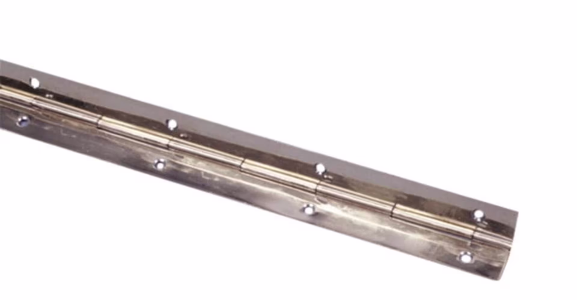 Nirosta Klavierband für 16mm Platten, 1.75m lang mit passendem Stangenscharnier