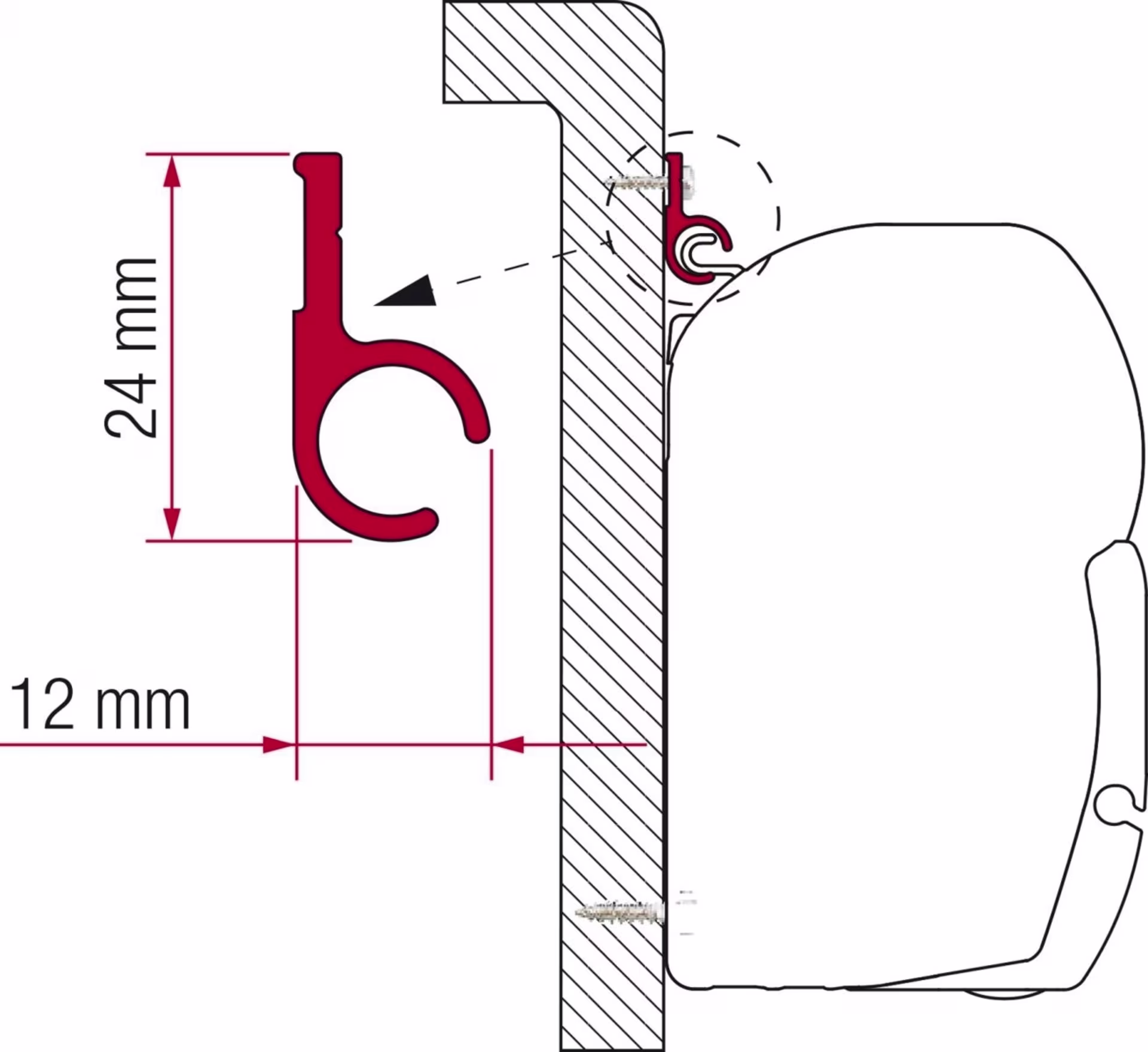 F45 Kit Rail R 300 cm