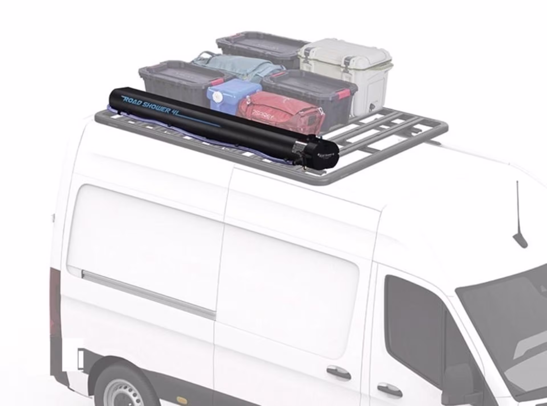Aluminium Solardusche zur Befestigung am Dachträger - RoadShower MD 7 Gallonen