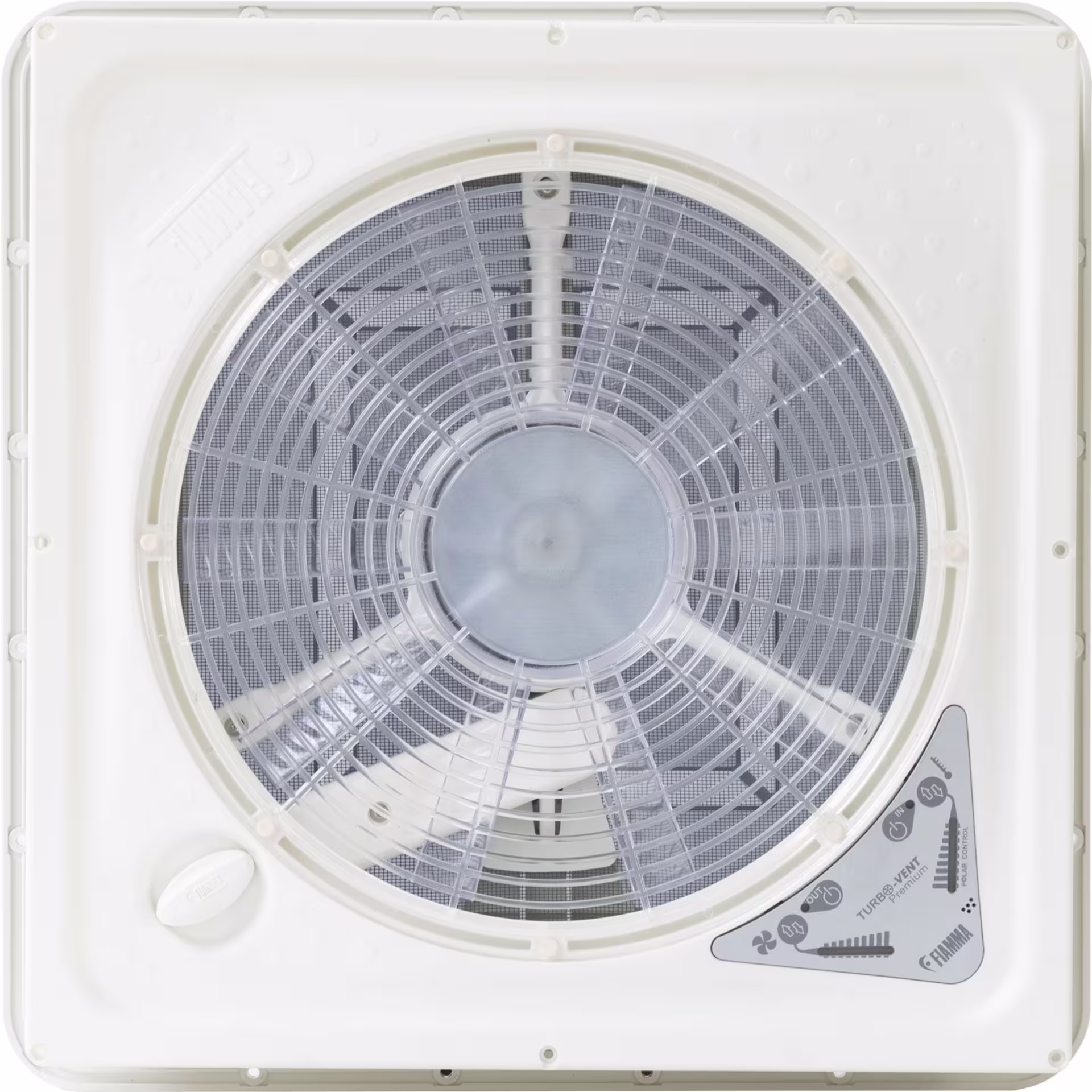 Fiamma Turbo Vent Premium Dachhaube mit Ventilator 40 x 40 cm crystal