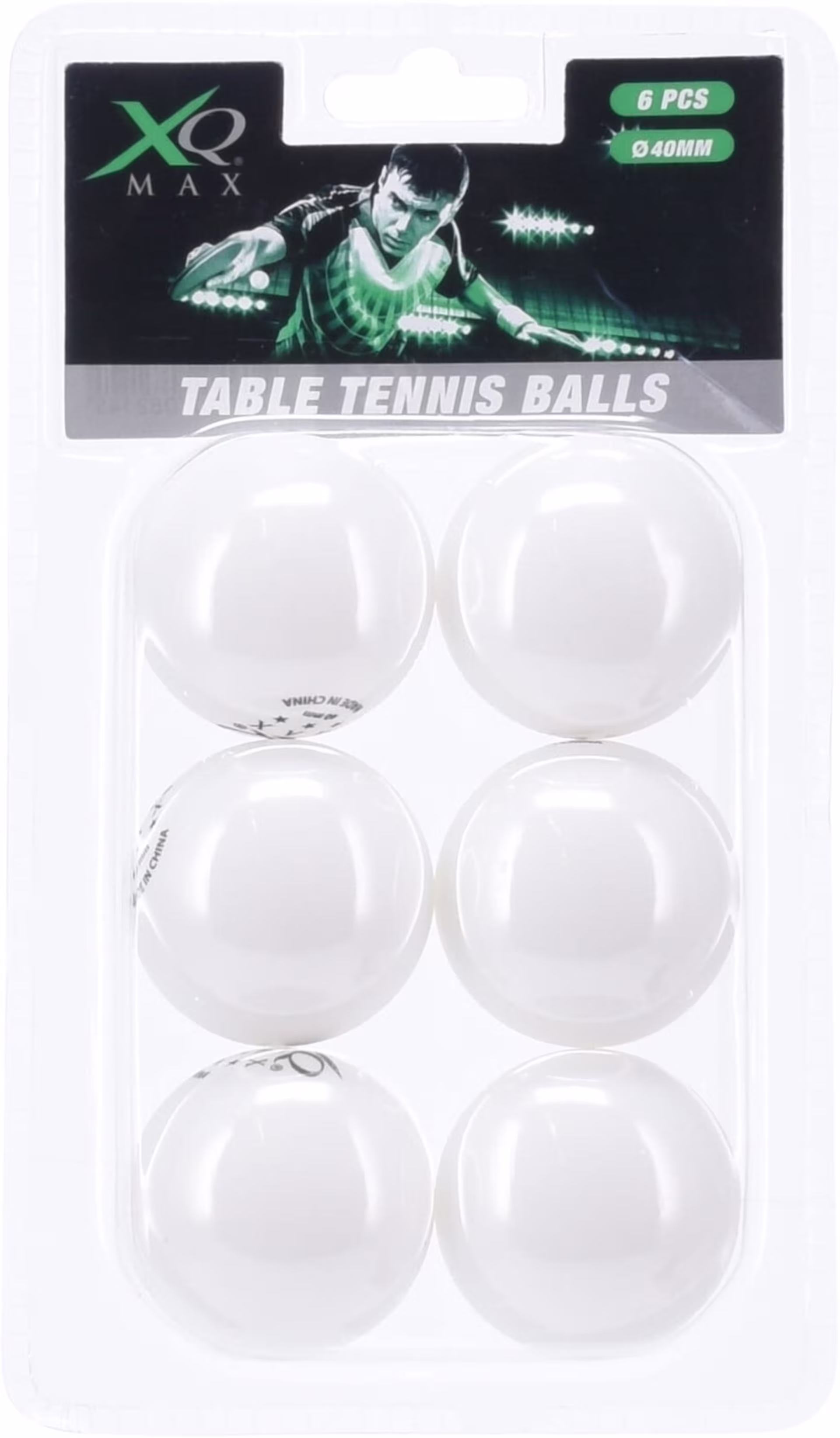 Tischtennisbälle 6er-Set weiss
