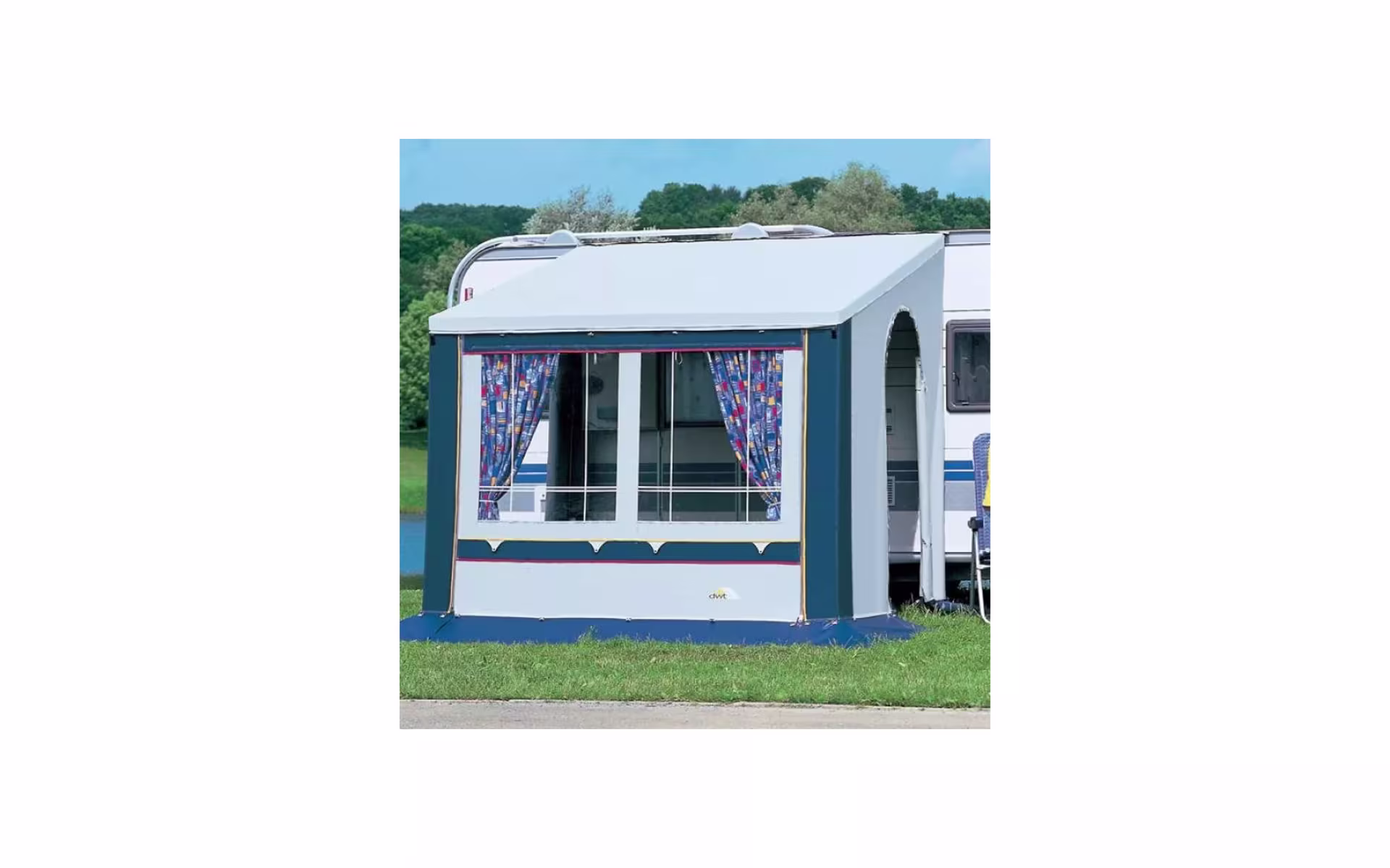 DWT Cortina II Auvent toutes saisons bleu 350 x 210 cm