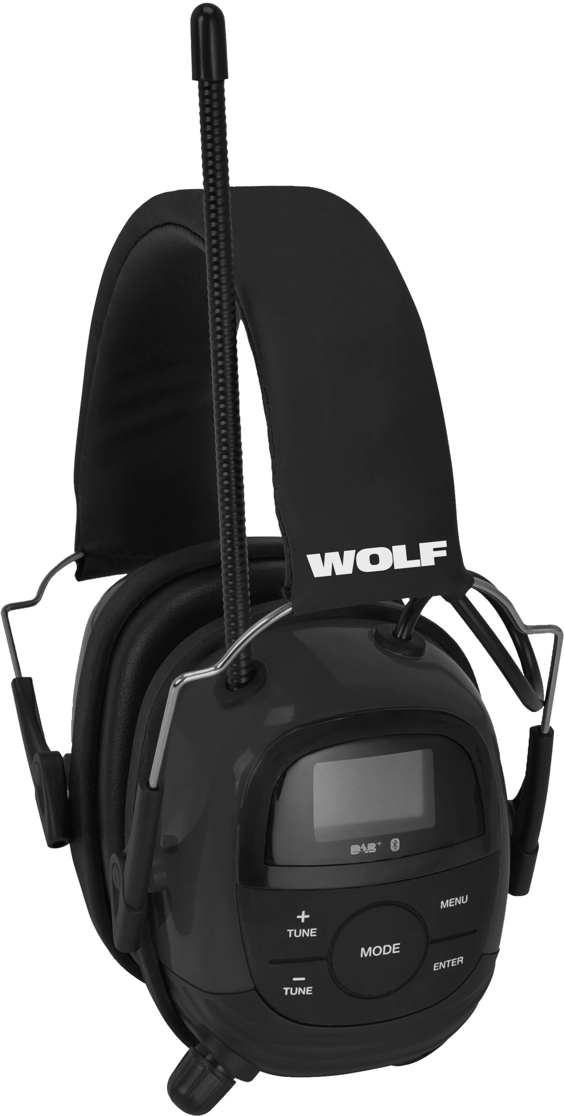 WOLF Headset PRO Gehörschutz mit FM/DAB+-Radio mit FM- und DAB+Radio, Bluetooth, Lithium-Akku, SNR 29 dB, IPX4 WOLF Headset PRO Gehörschutz mit FM/DAB+-Radio mit FM- und DAB+Radio, Bluetooth, Lithium-Akku, SNR 29 dB, IPX4