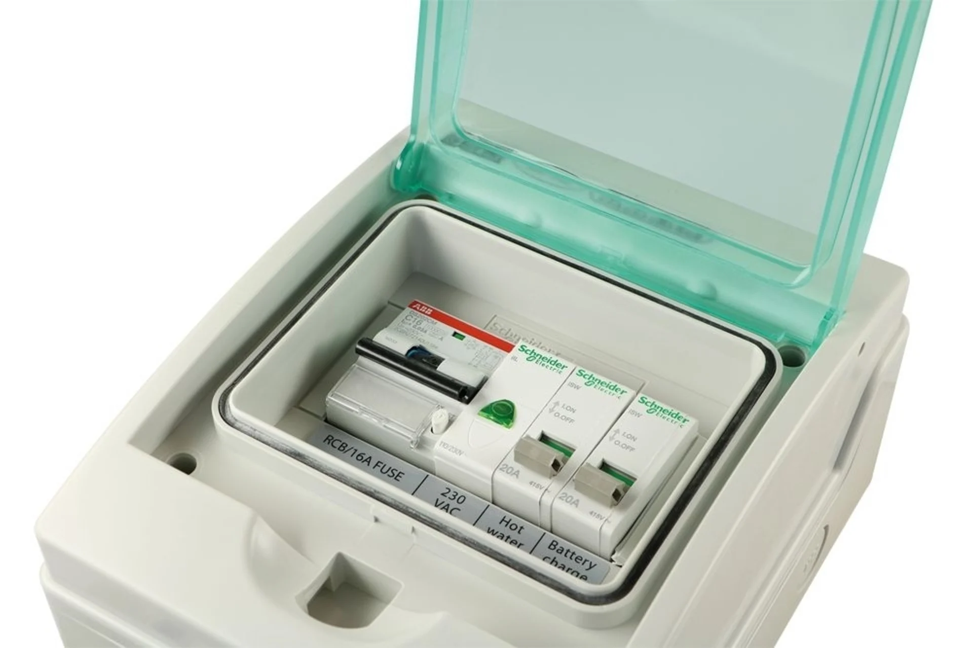 DEFA - EI-Zentrale mit Sich./FI-Schutzschalter 16 A