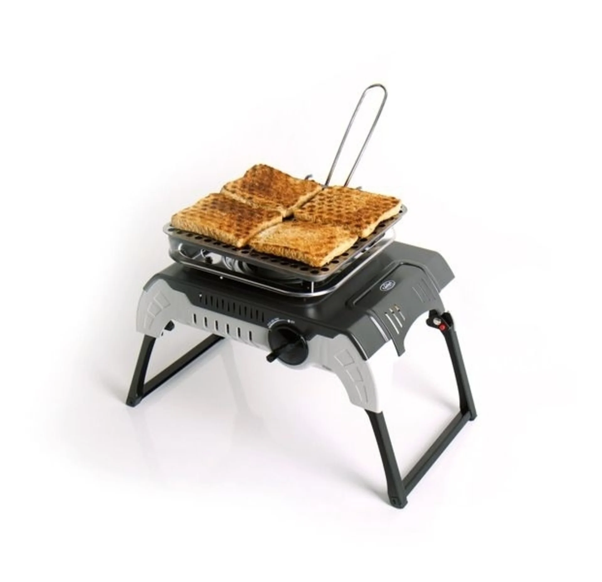 Grille-pain de camping en acier inoxydable avec poignée pliante et accessoire pour toasts