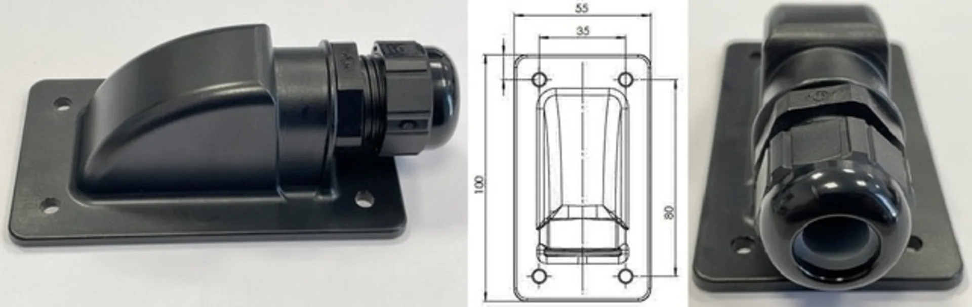 Dachdurchführung schmal für Einkabel-Systeme Klemmbereich 6 - 12mm