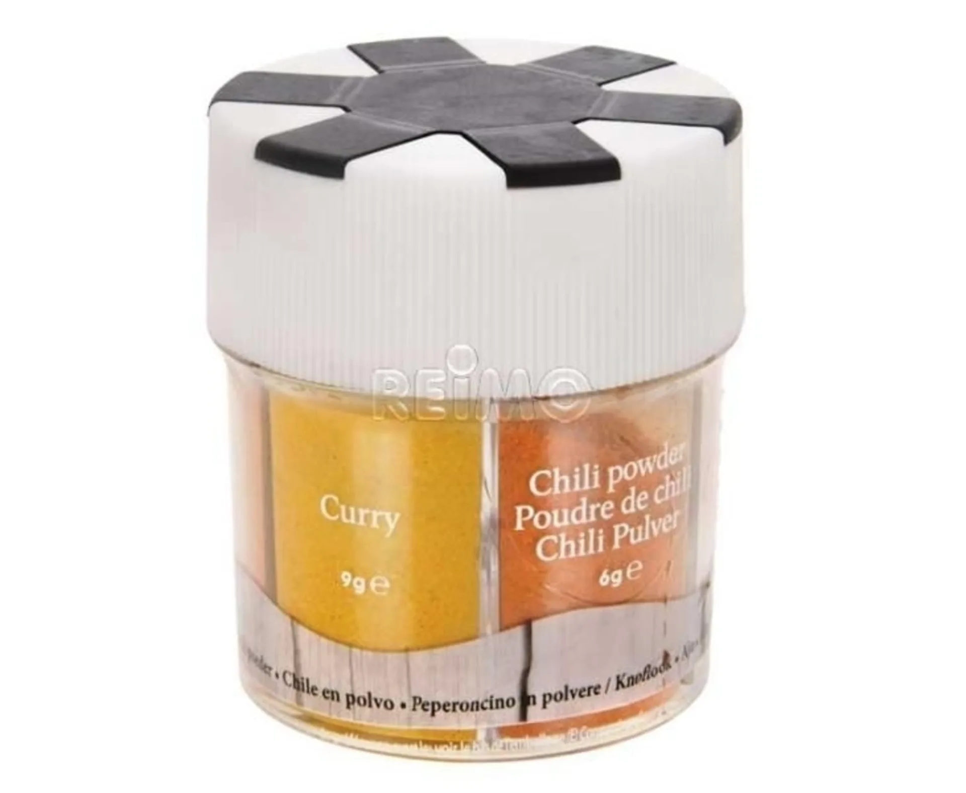 Saupoudreuse à épices 6 fois assortie