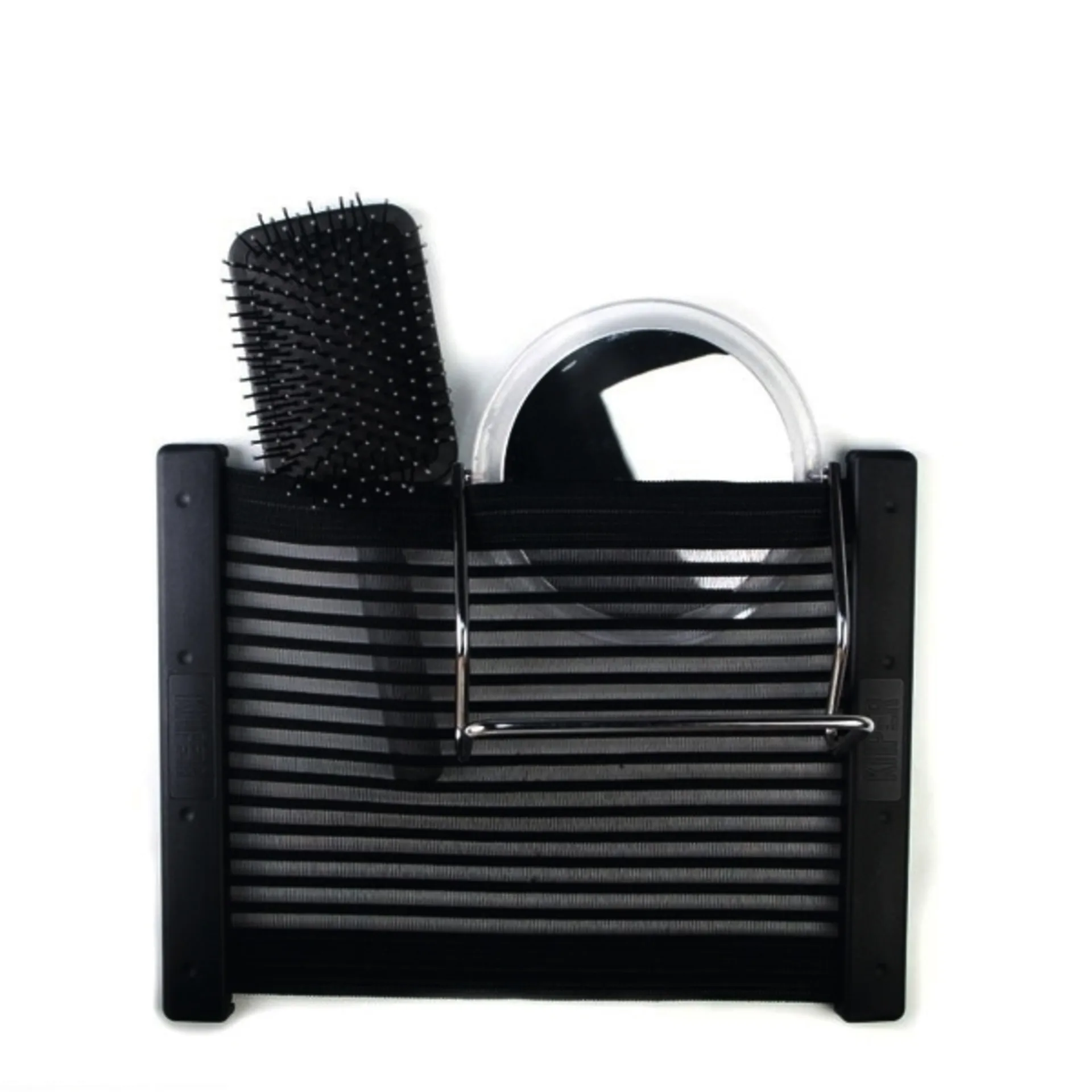 Filet de rangement de taille S, noir, ligné pour camping-car, cuisine, chambre ou atelier