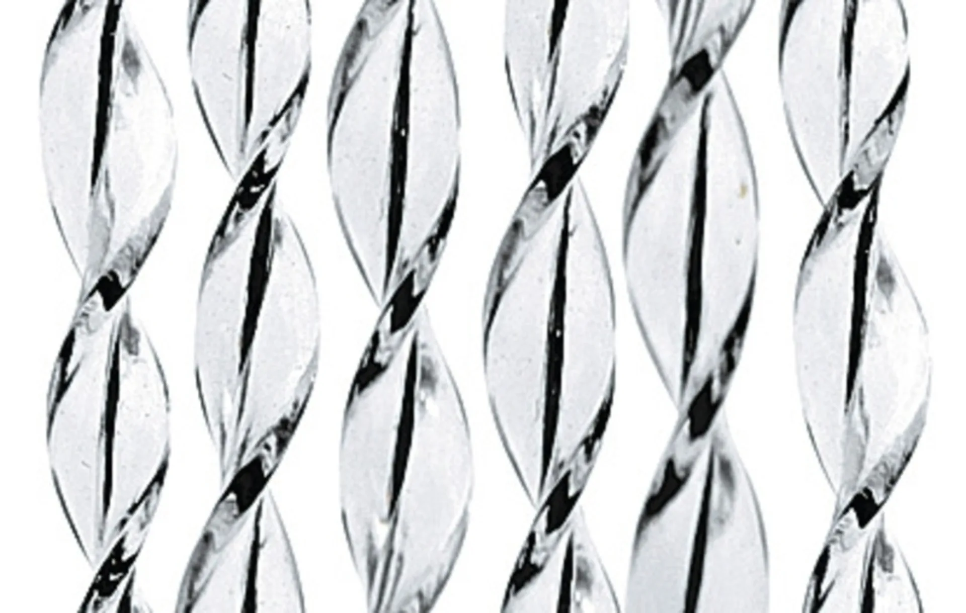 Rideau de porte SARA en 100% PVC, 60x190cm, en blanc/noir pour la protection contre les insectes