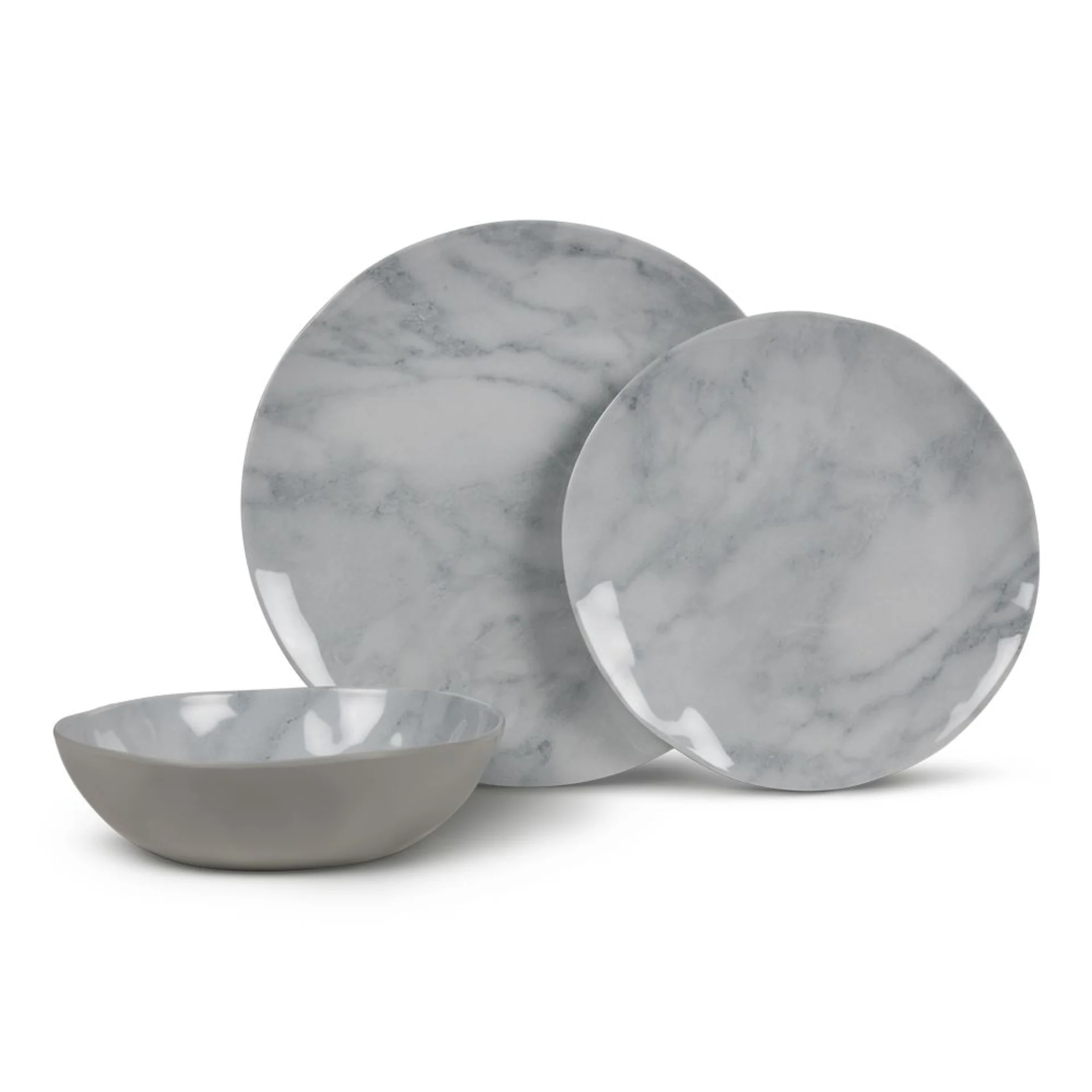 Marble Geschirr-Set 12tlg Kampa Melamin