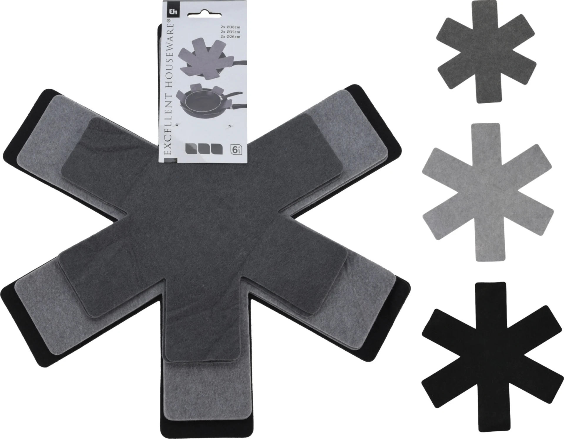 Pfannenschutz 3-tlg. 38cm - 100% Polyester