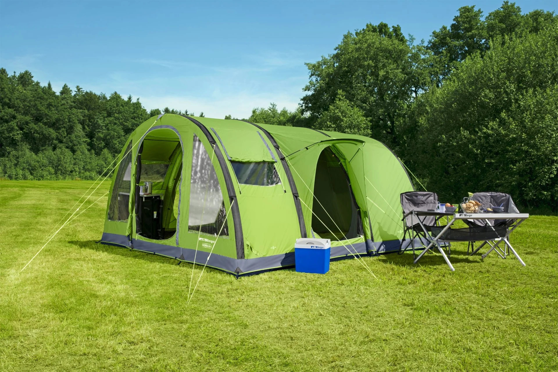 Tente Berger Sierra 6-L incl. cabine de couchage noire
