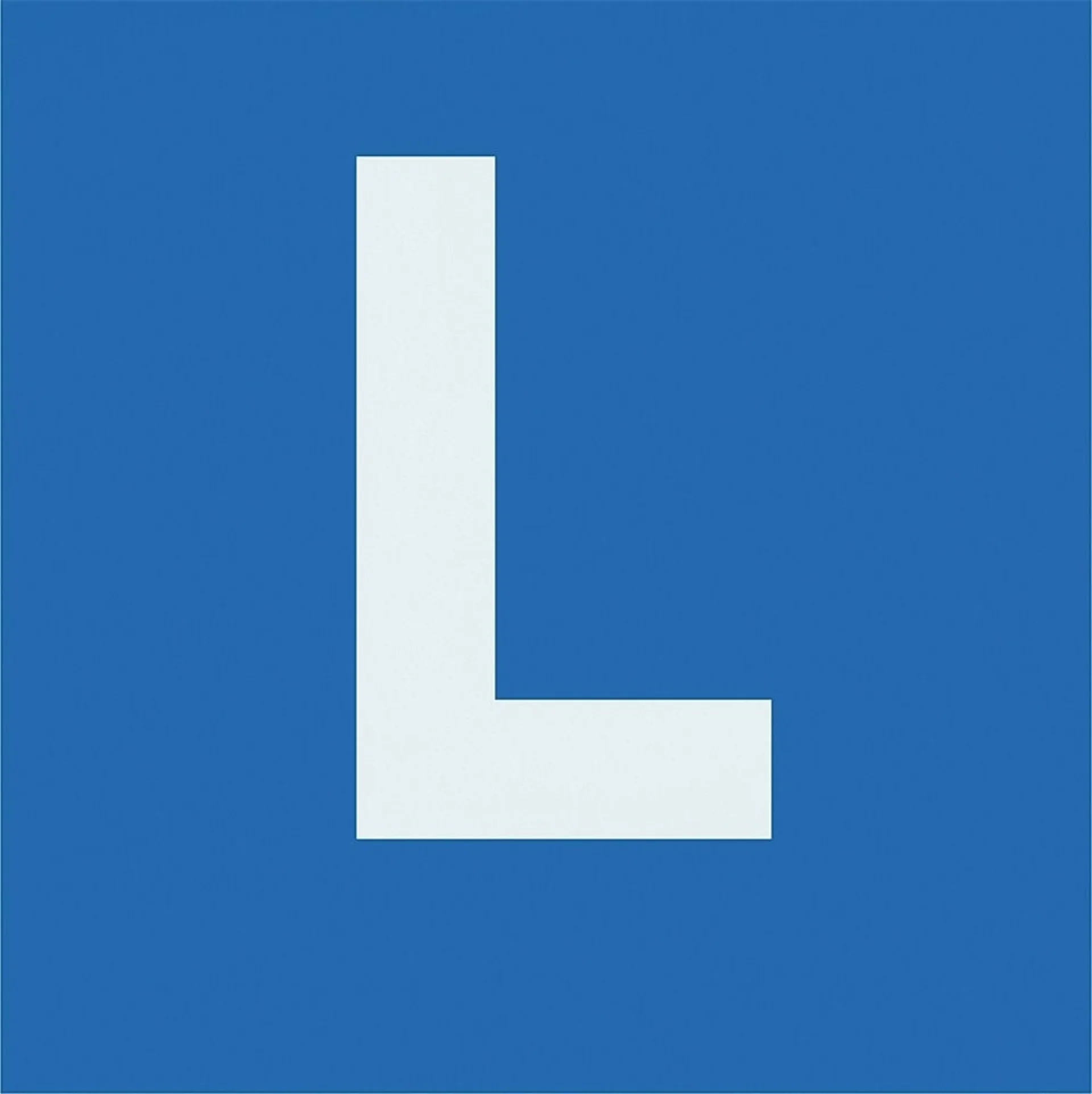 L-Schild für Motorrad mit Klettverschlussbefest.