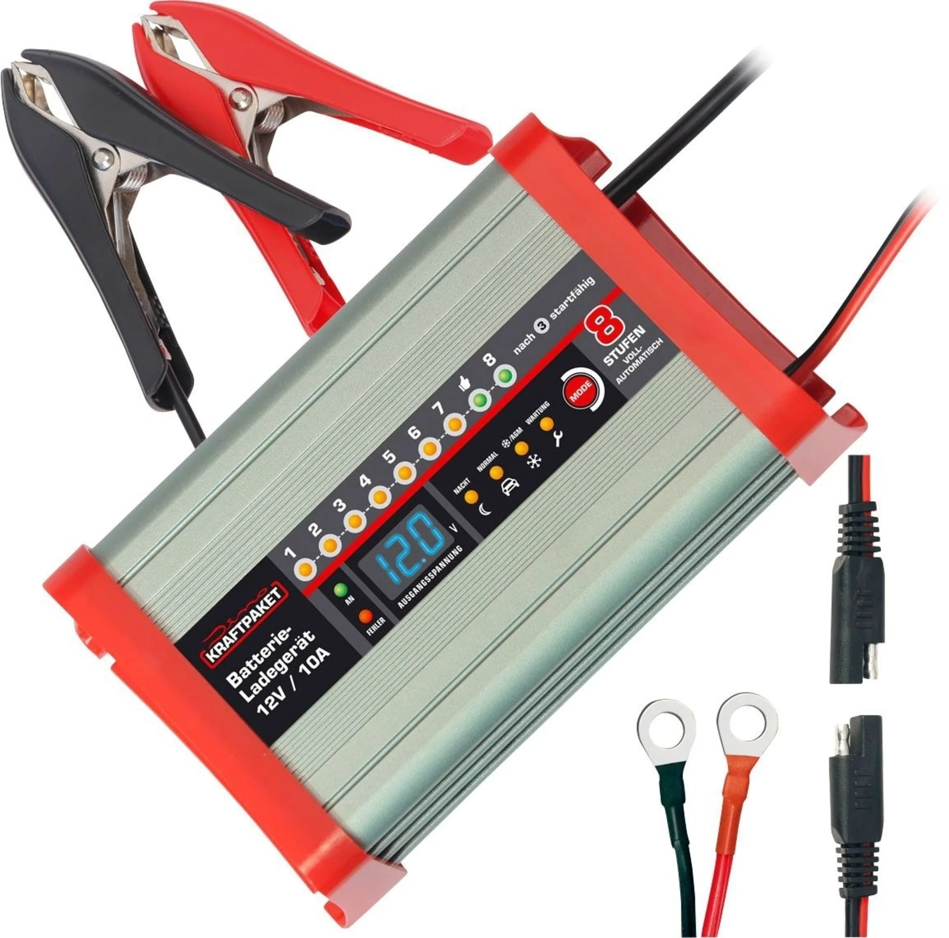 Dino Kraftpaket Ladegerät mit Campingfunktion 12 V / 10 A