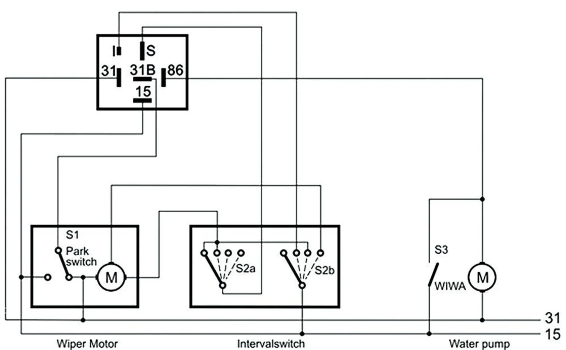 Wisch-Intervallrelais 9-30V programmierbar von 3-20s