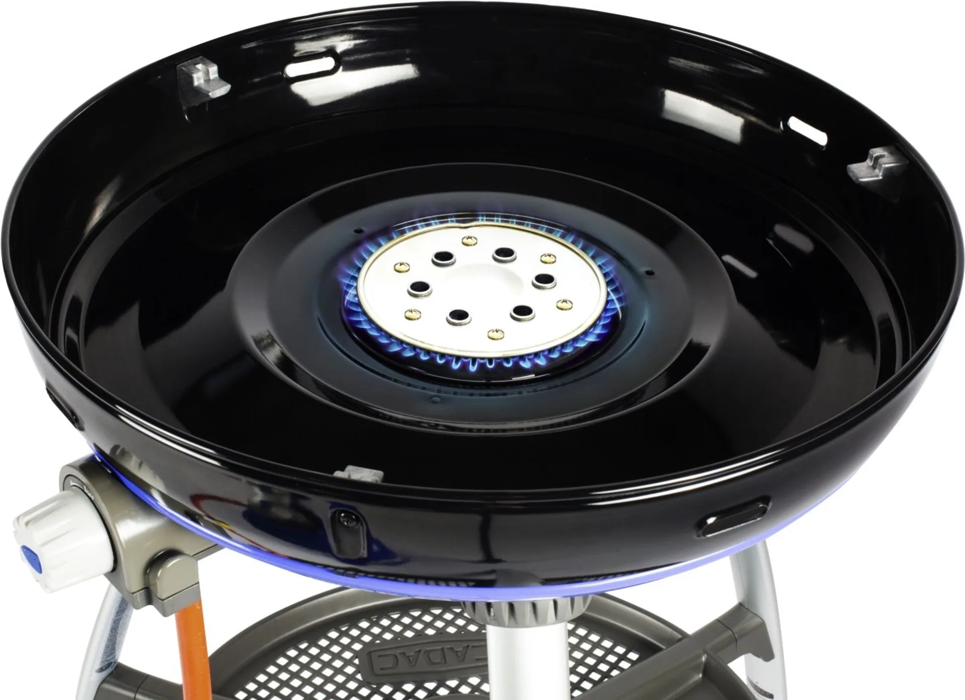 Cadac Gasgrill Carri Chef 50 mbar mit BBQ/Plancha, Topfständer und Deckel