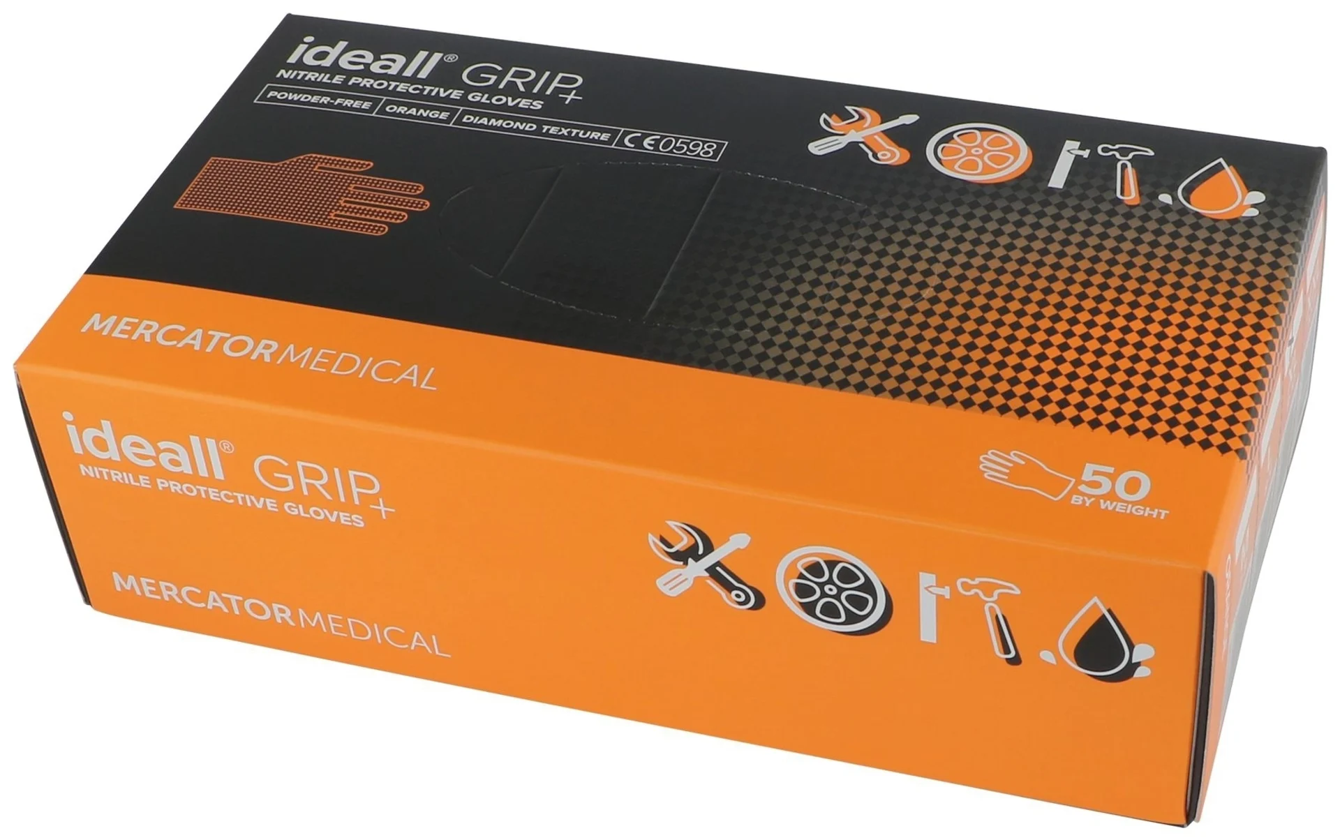 Mercator Ideall GRIP+ Handschuhe orange Grösse M