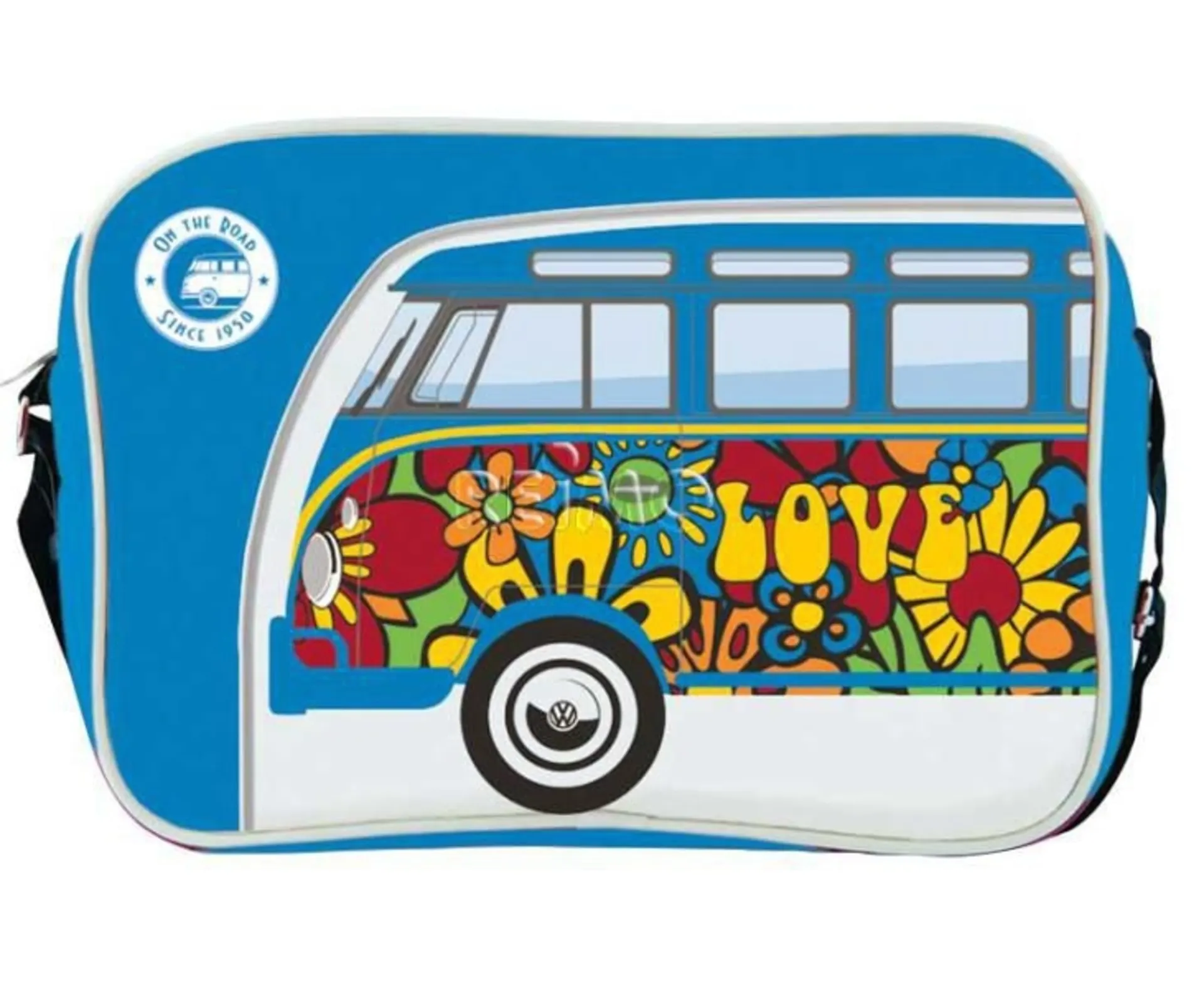 Sac à bandoulière VW Bulli Flower en similicuir, 25x35x10cm