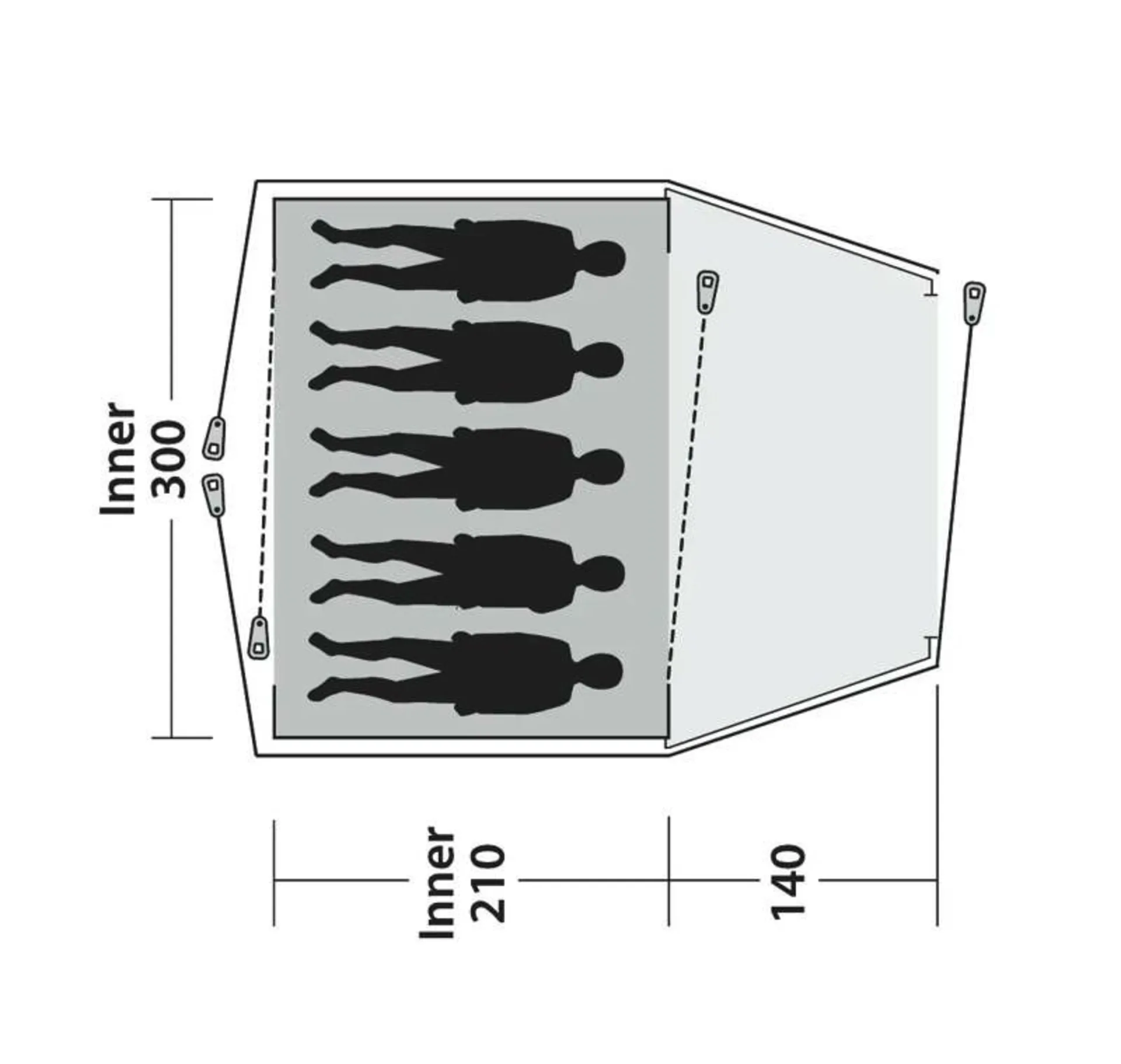 Tente dôme Outwell Cloud 5 pour 5 personnes Tente dôme Outwell Cloud 5 pour 5 personnes