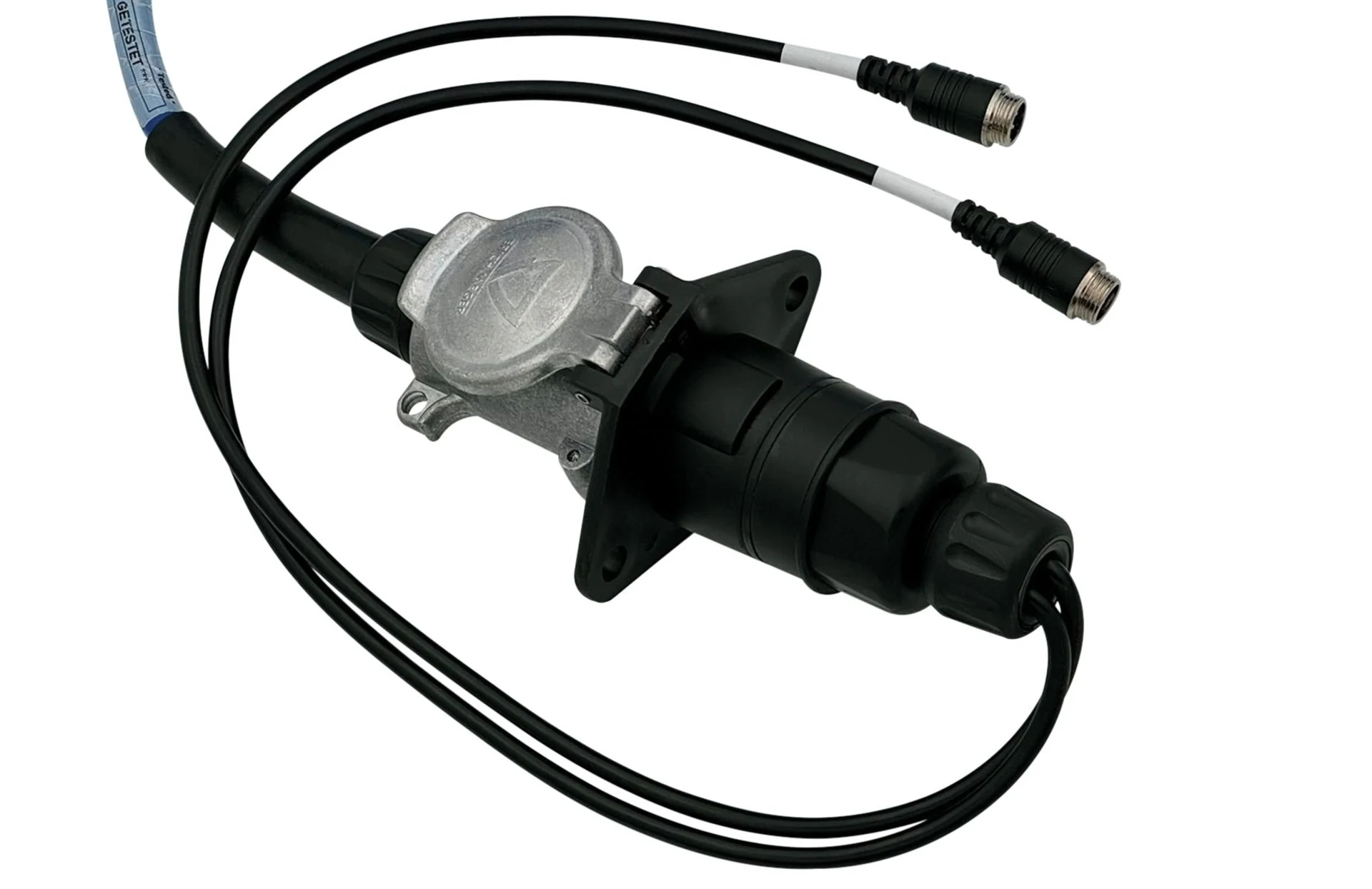 Kit de raccordement pour remorque avec 2 caméras, câble spiralé de 5,0 m pour systèmes de caméra de recul filaires Kit de raccordement pour remorque avec 2 caméras, câble spiralé de 5,0 m pour systèmes de caméra de recul filaires
