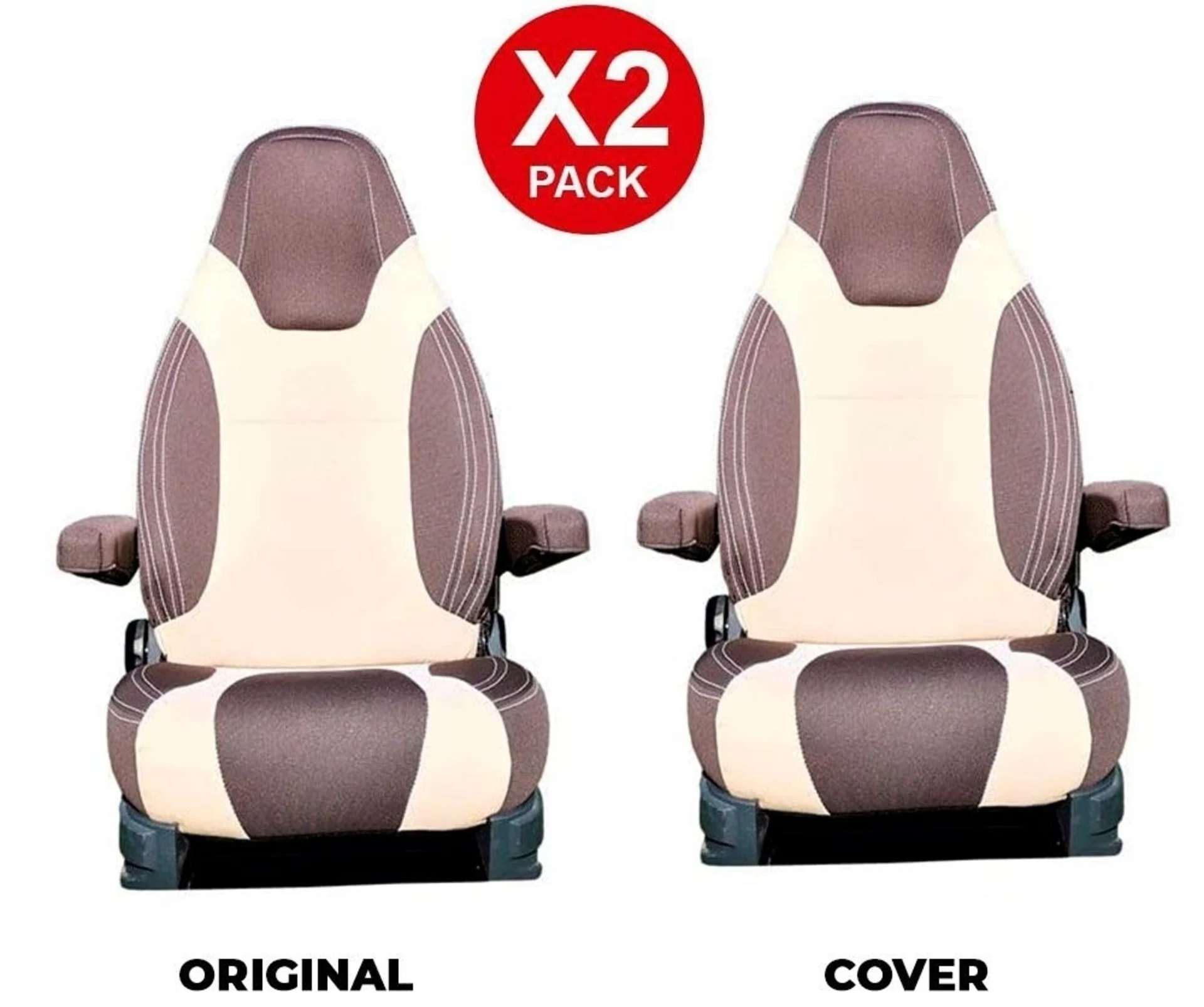 Sitzbezüge Capitan 2 Stück Fiat Ducato, Citroën Jumper, Peugeot Boxer Bj. 2006 - 2020