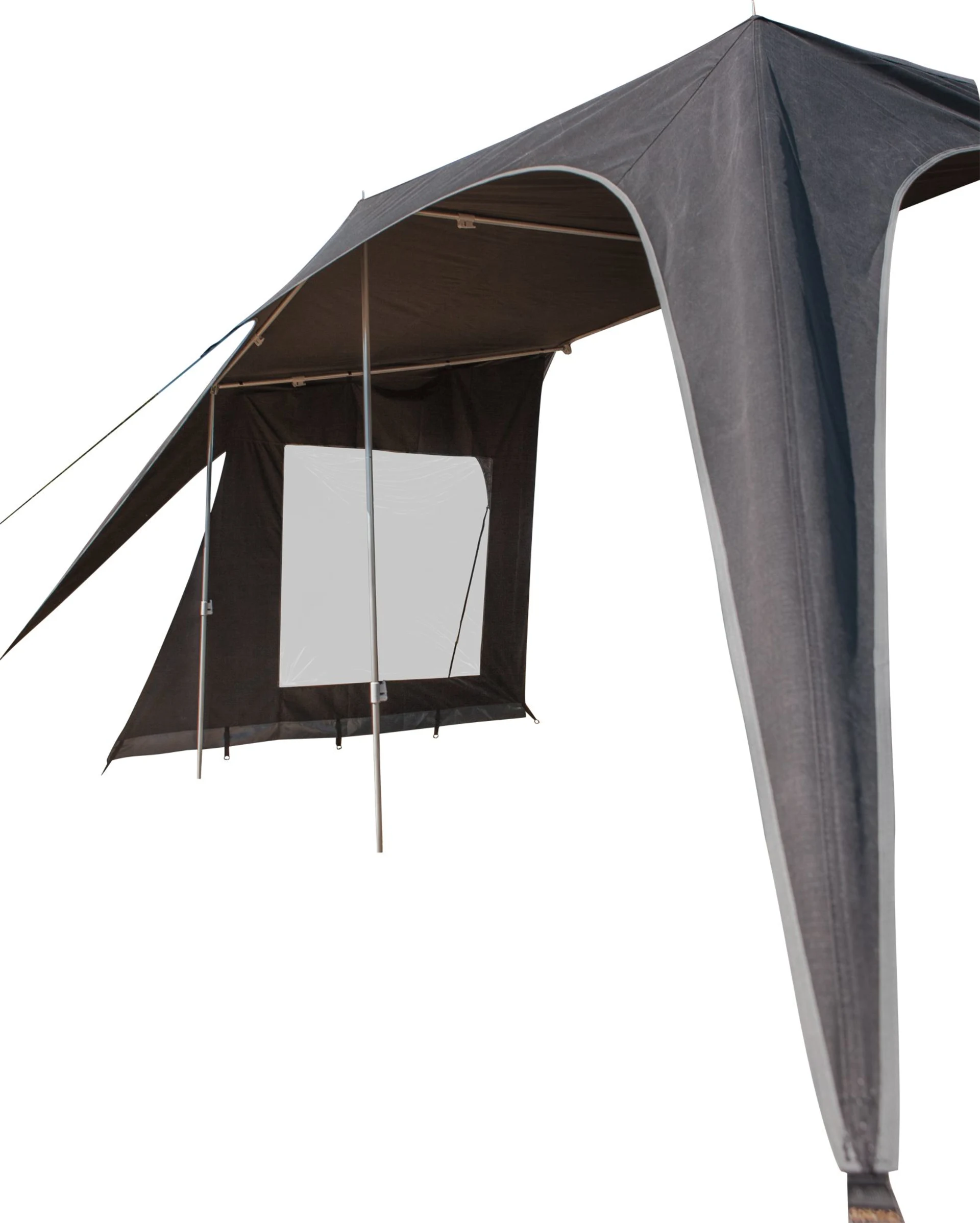 Campooz Caravanning Travelling Seitenwand mit Fenster schwarz