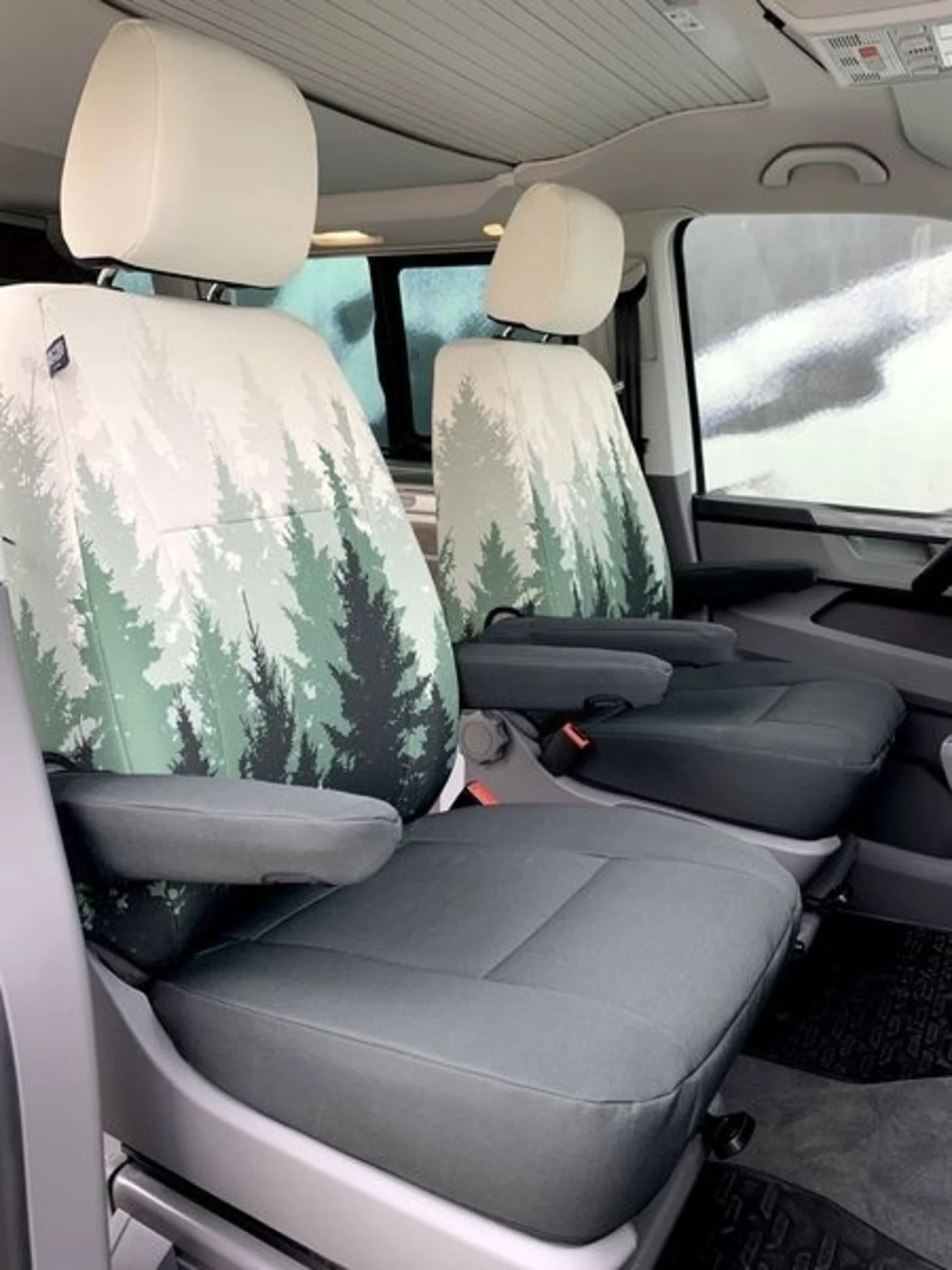 Fahrersitzbezug und Beifahrersitzbezug Set für Renault Trafic ab 2015 - Fores|DRIVE DRESSY Design: MAGIC FOREST